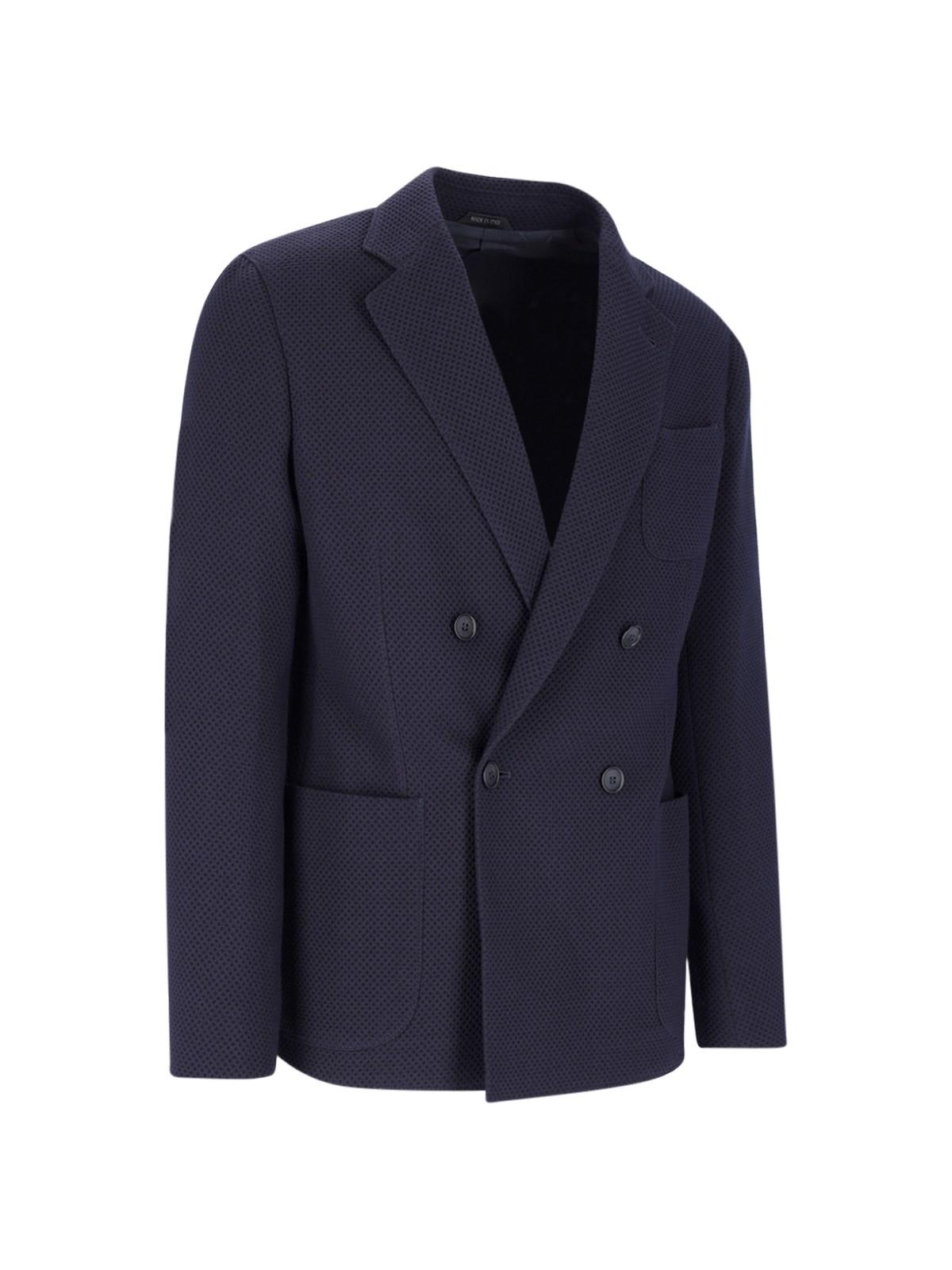 Shop Giorgio Armani Double-breasted Blazer