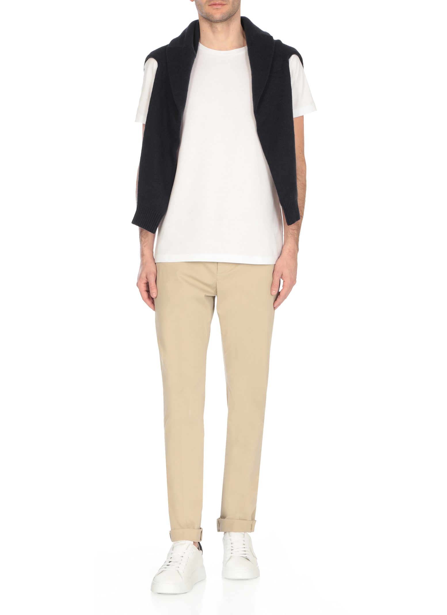 Philippe Model Temple White Black Leather Sneaker In White