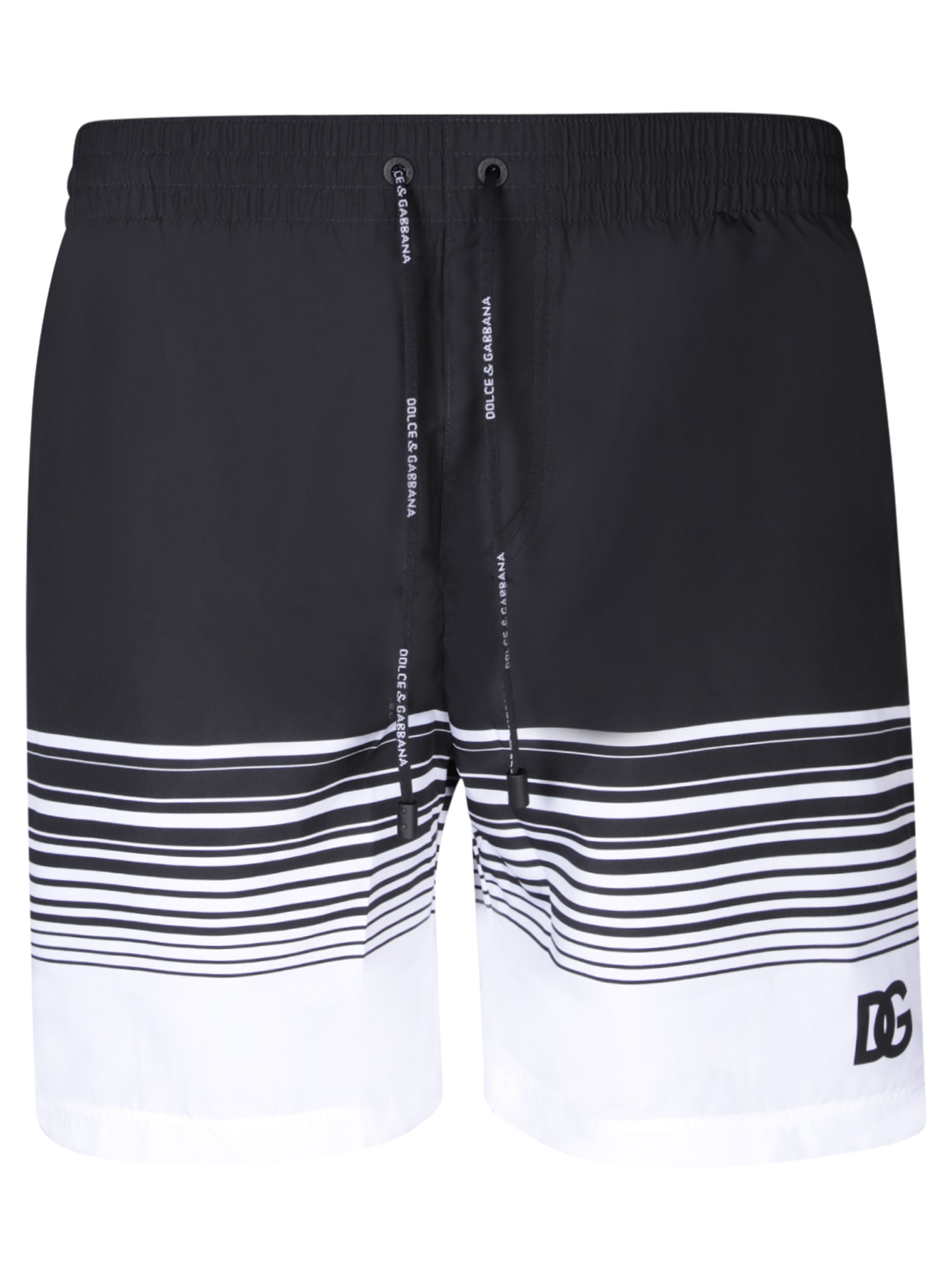 Shop Dolce & Gabbana White/black Swimsuit