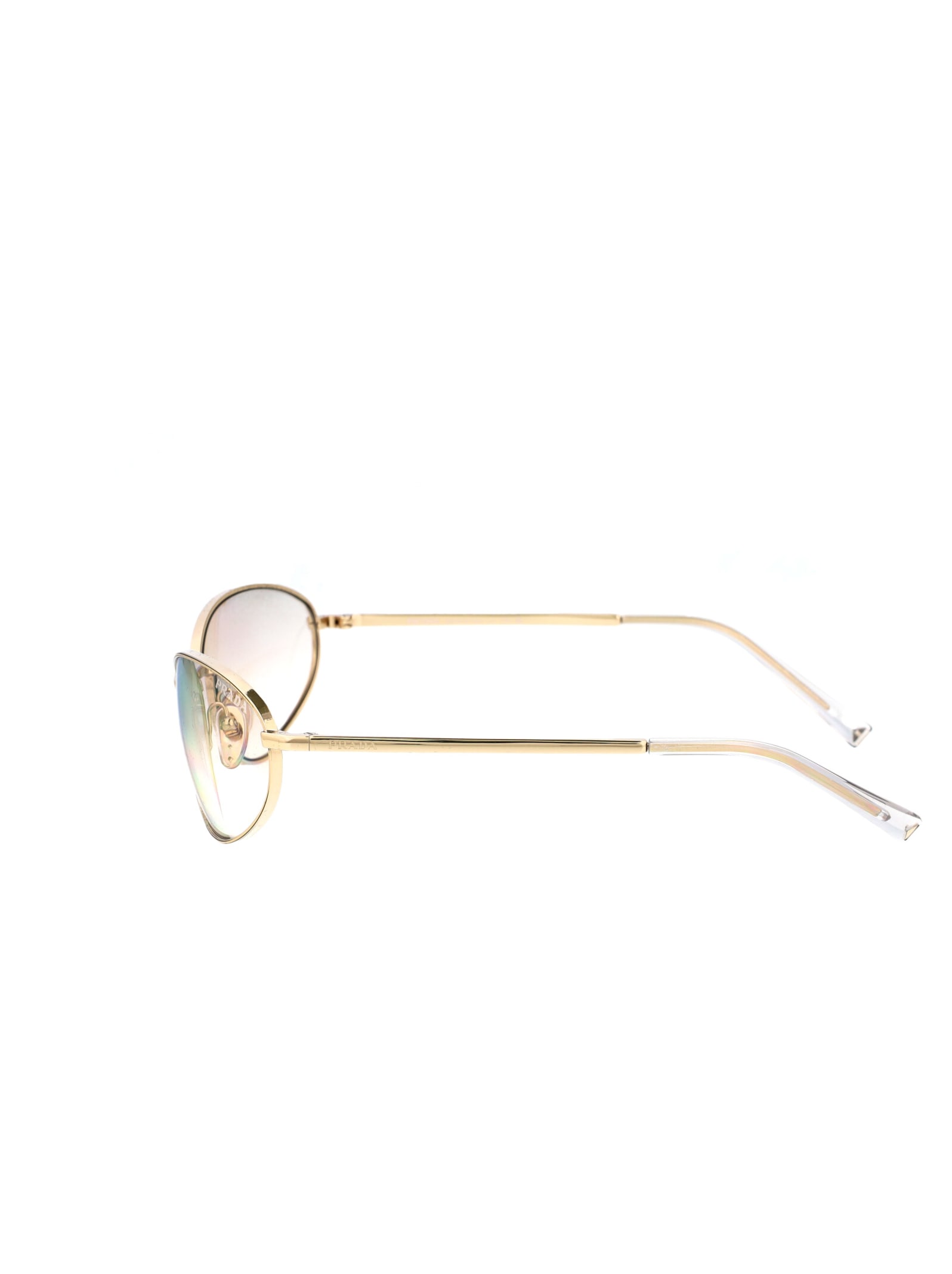 Shop Prada 0pr A59s Sunglasses In 14n7h1 Pale Gold