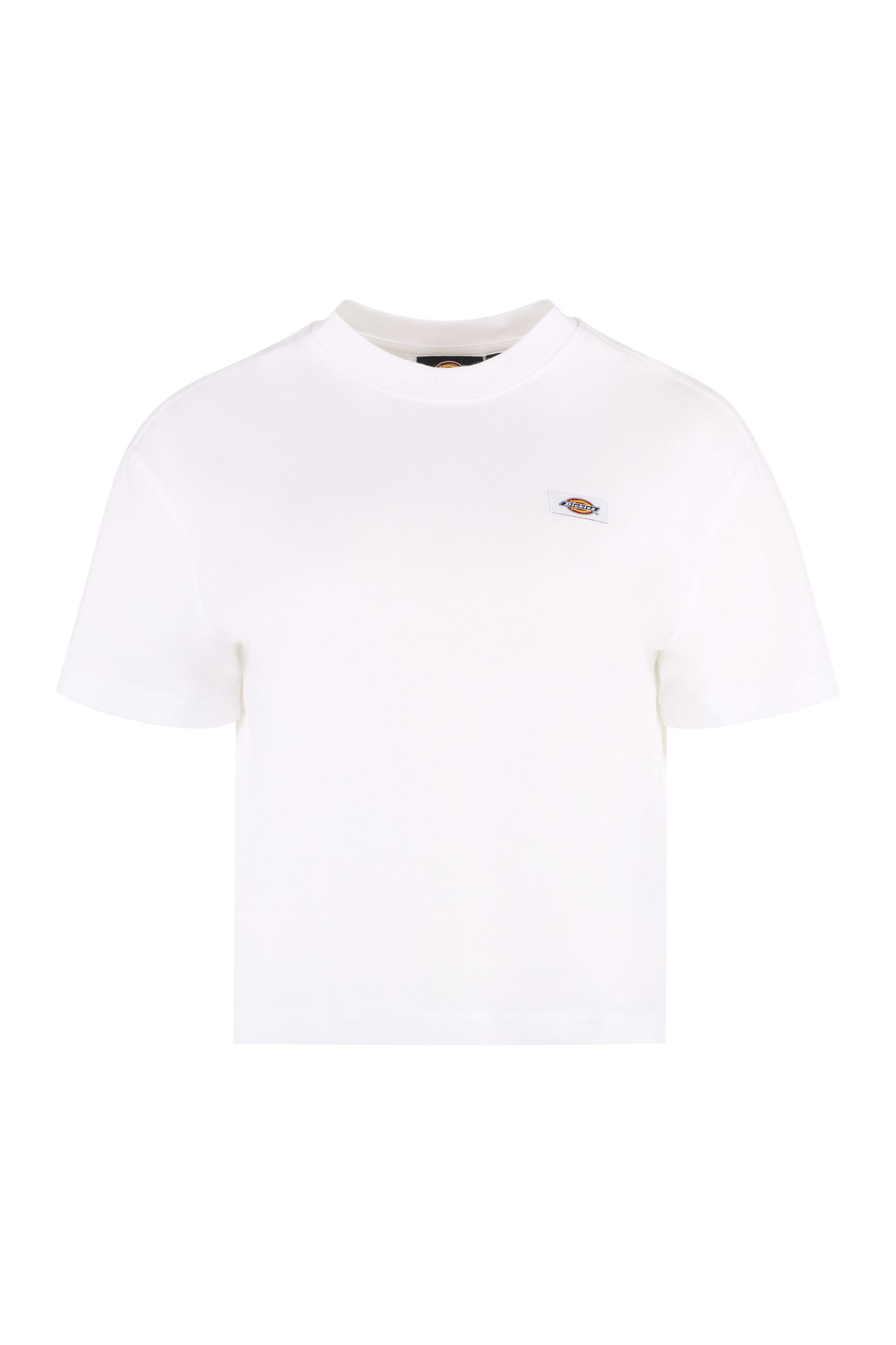 Shop Dickies Oakport Cotton Crew-neck T-shirt In White