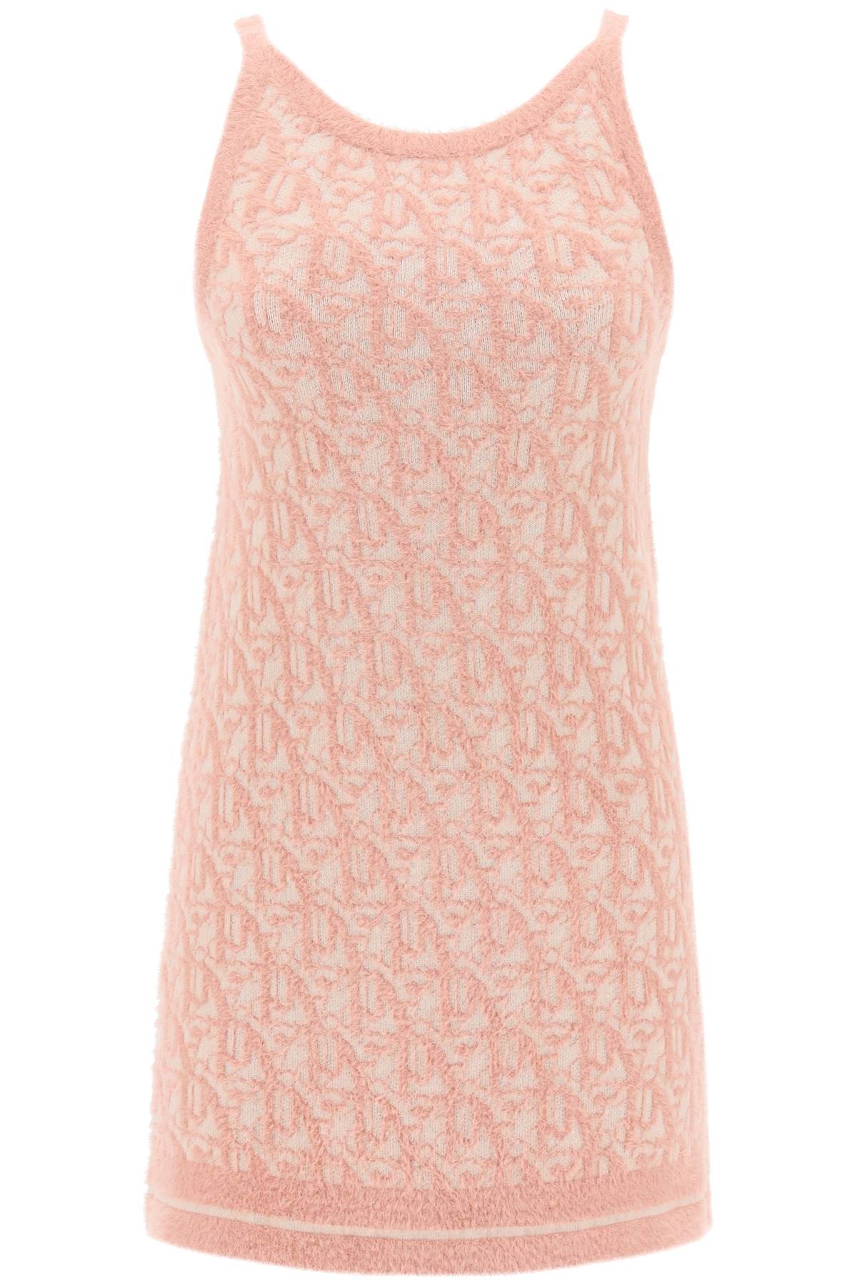 Palm Angels Wool Blend Dress With Monogram