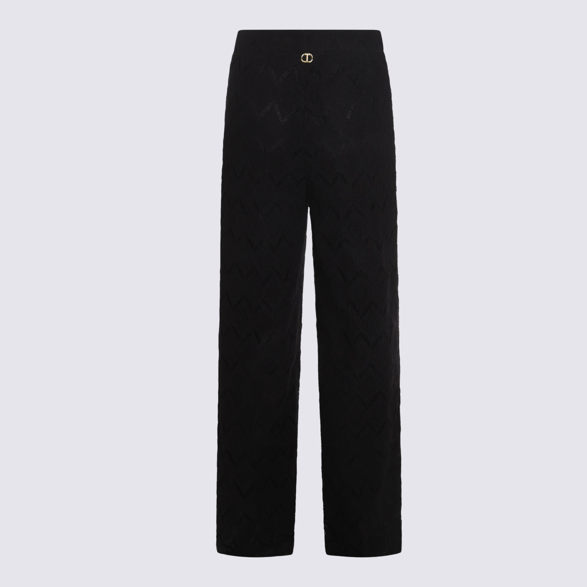 TWINSET BLACK COTTON PANTS 