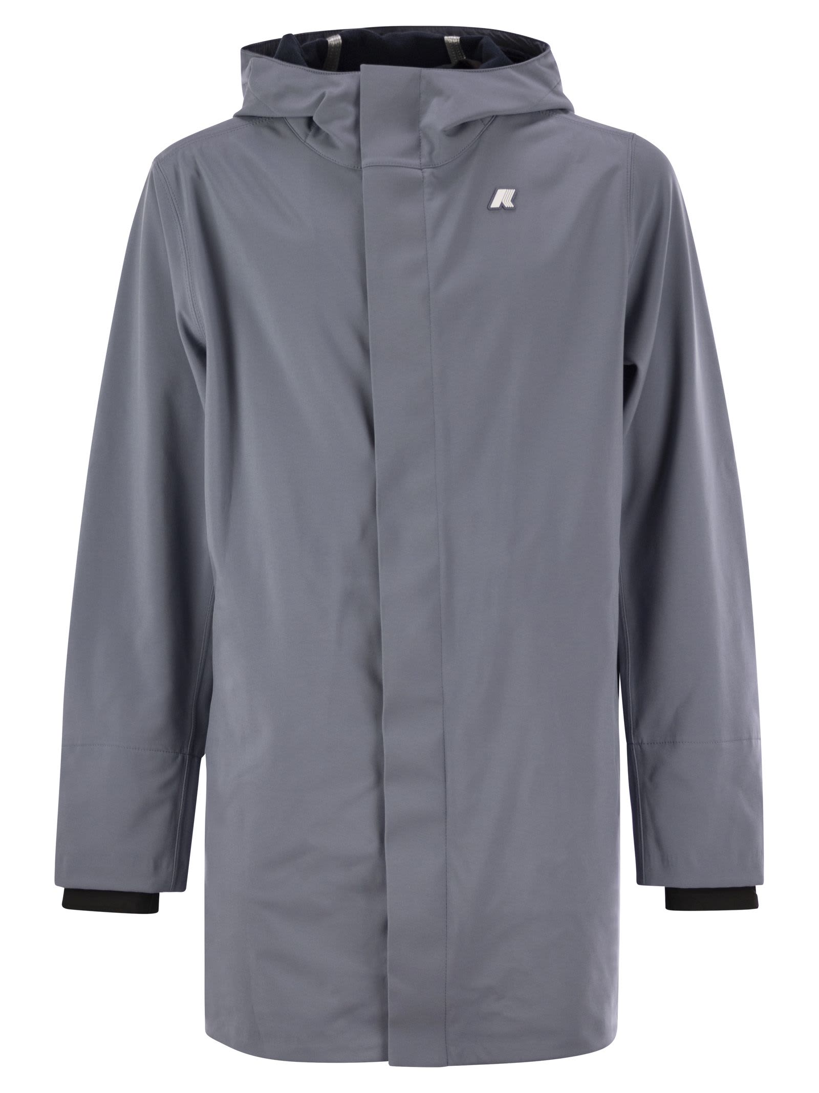 K-way K Way Marlyn Bonded Waterproof Jacket With Hood In Grey
