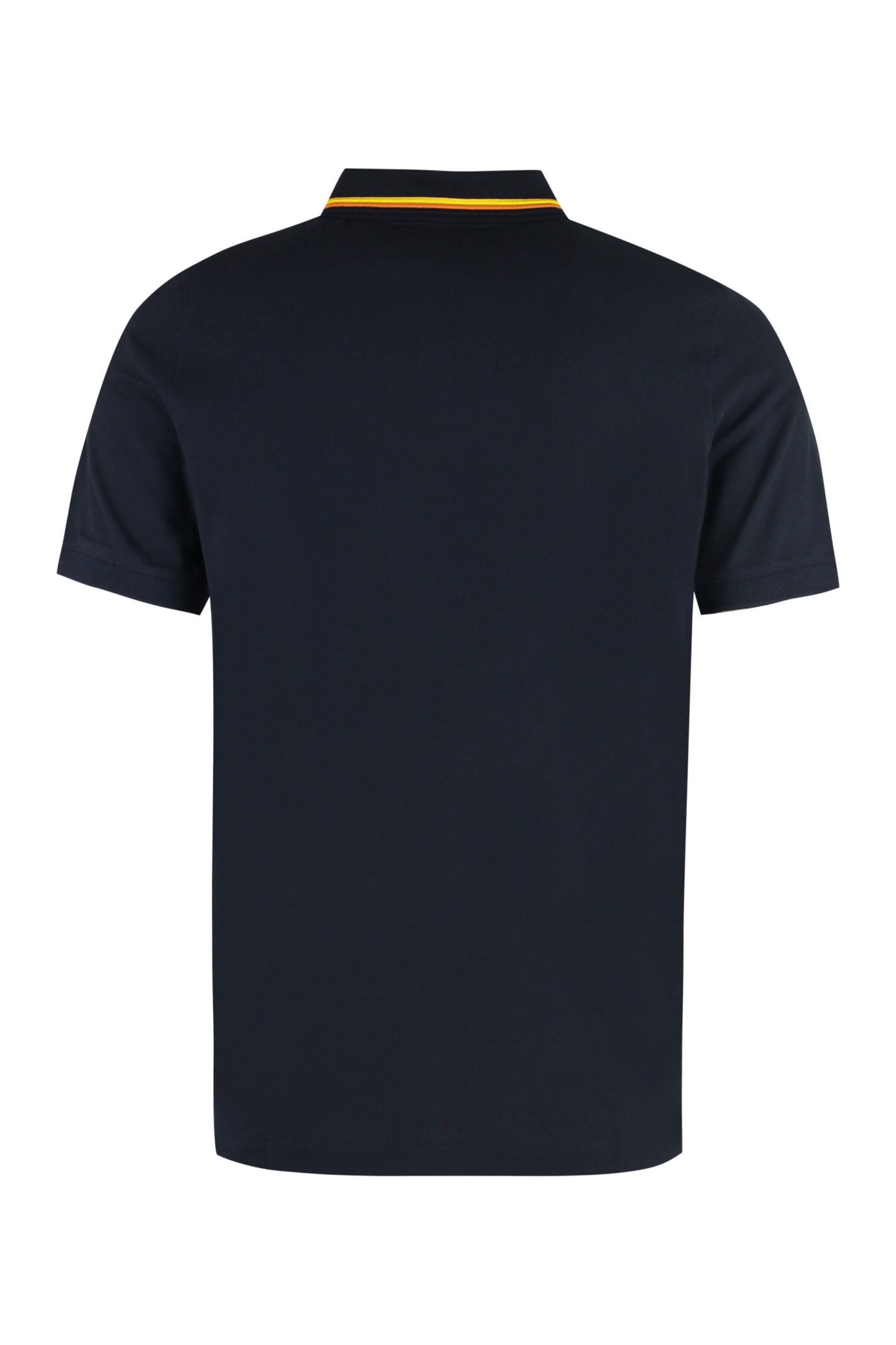 K-way K Way Jud Short Sleeved Cotton Polo Shirt In Blue