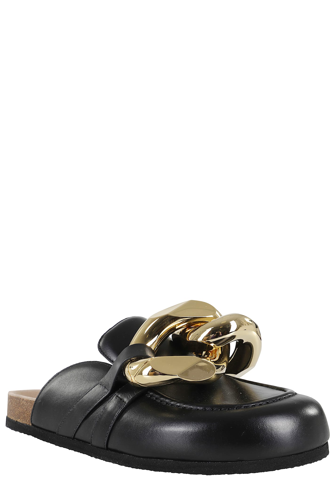 Jw Anderson J. W. Anderson Chain Loafers With Prominent Silver Chain Detail In Black