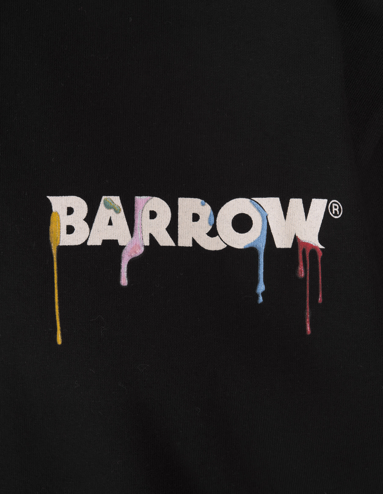 Shop Barrow Black T-shirt With Logo And Colour Spots