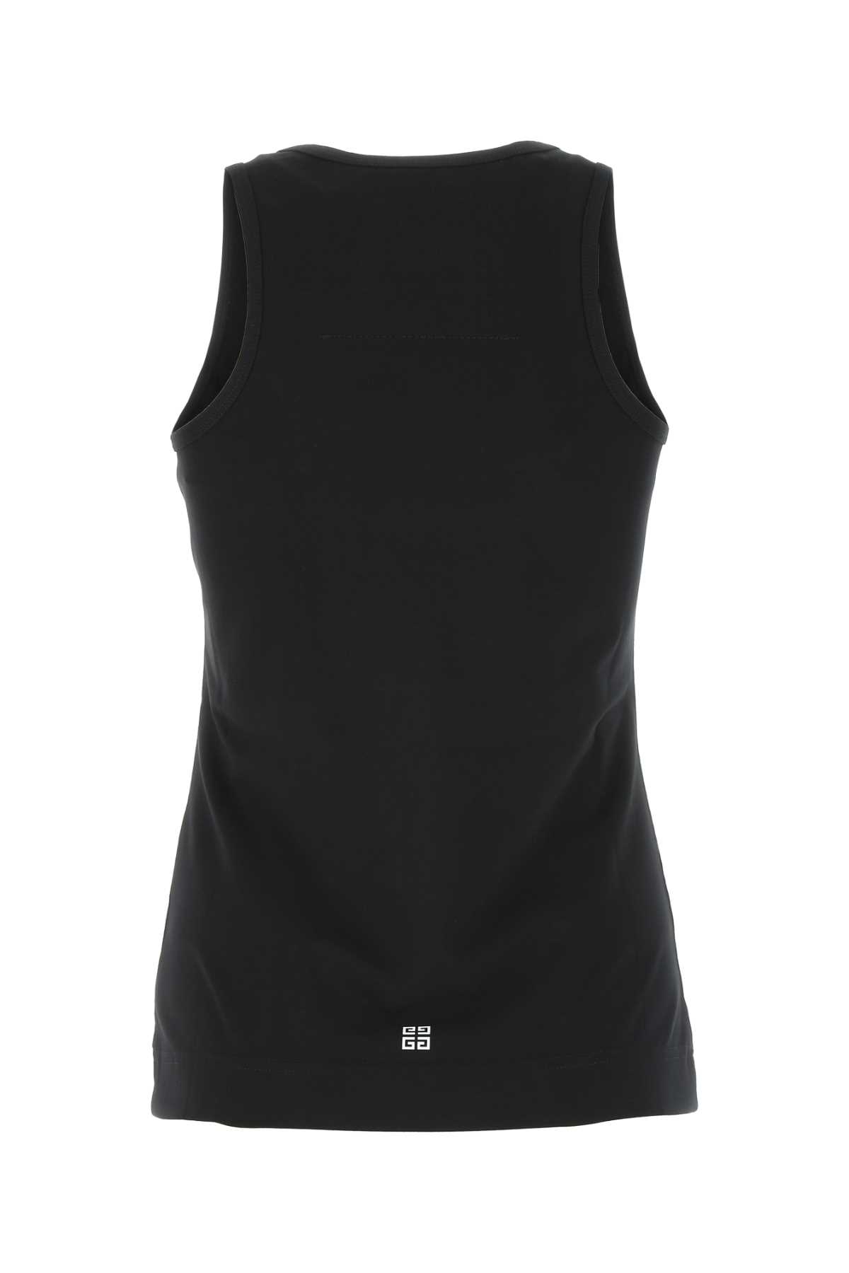 Shop Givenchy Black Cotton Tank Top In 001