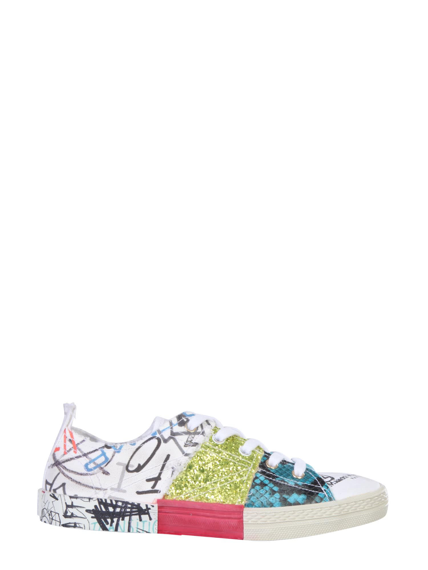 Buy Maison Margiela Patchwork Sneakers online, shop Maison Margiela shoes with free shipping
