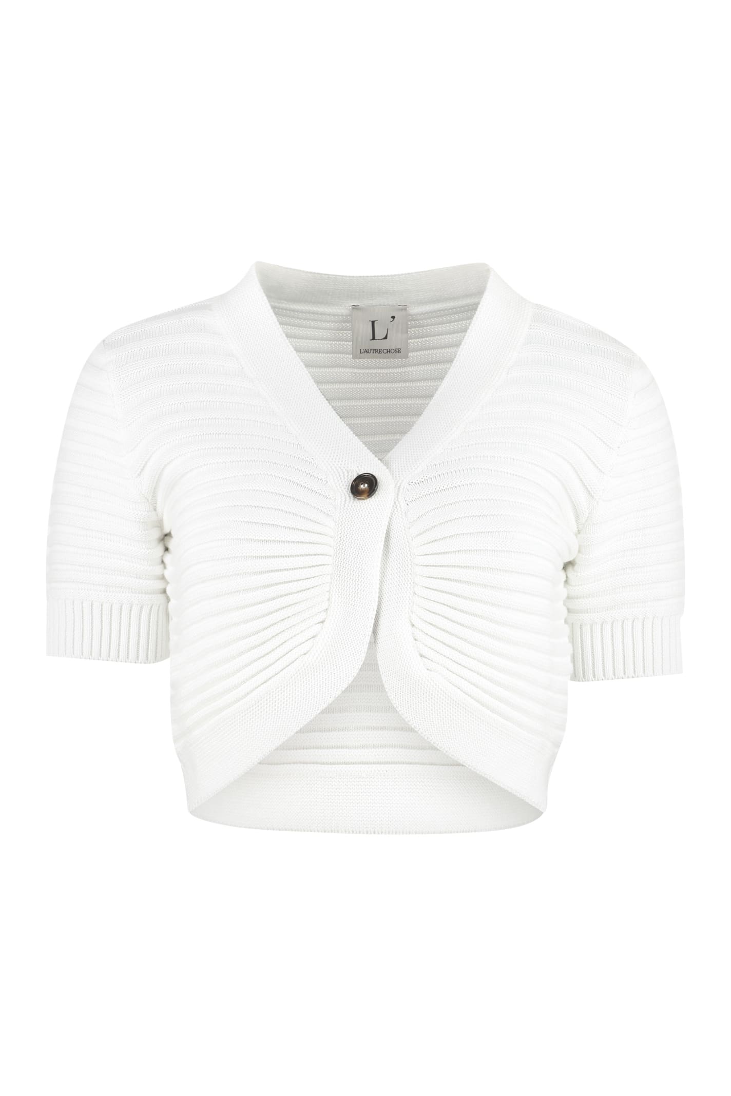LAutre Chose Cropped-length Knitted Cardigan