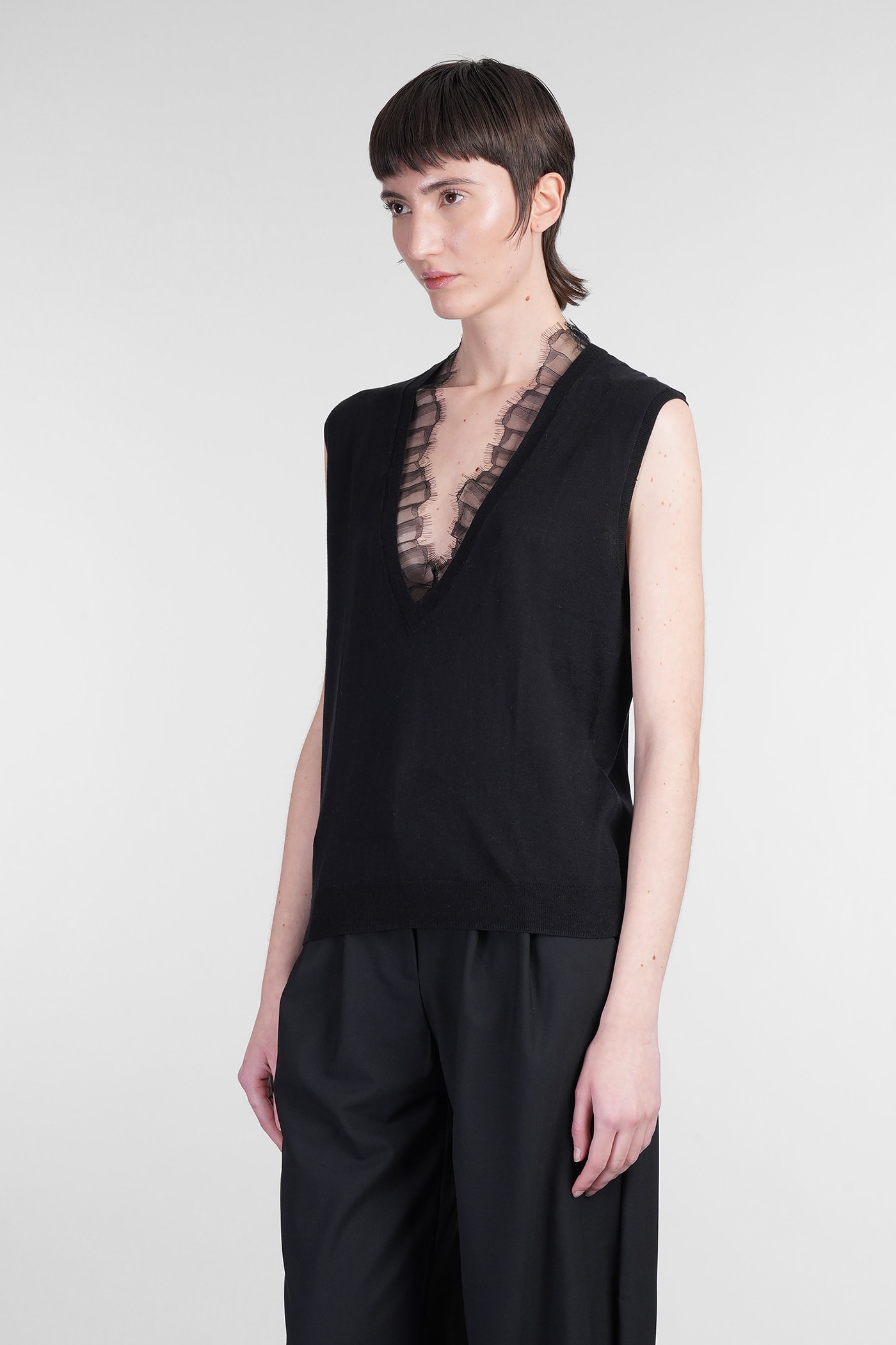 Iro Jayda Vest In Black Cotton