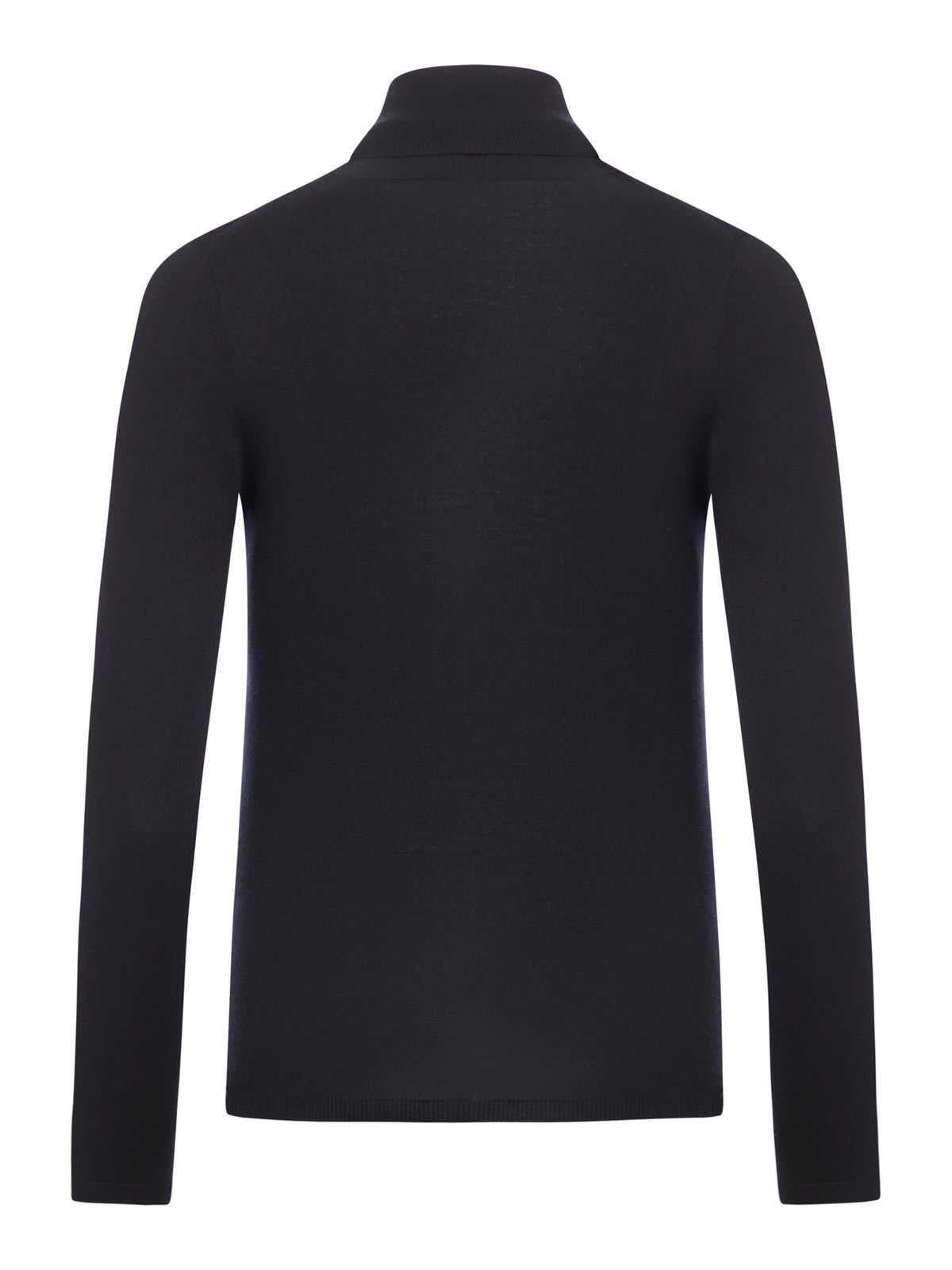 Shop Max Mara Turtleneck Long-sleeved Knitted Top In Black