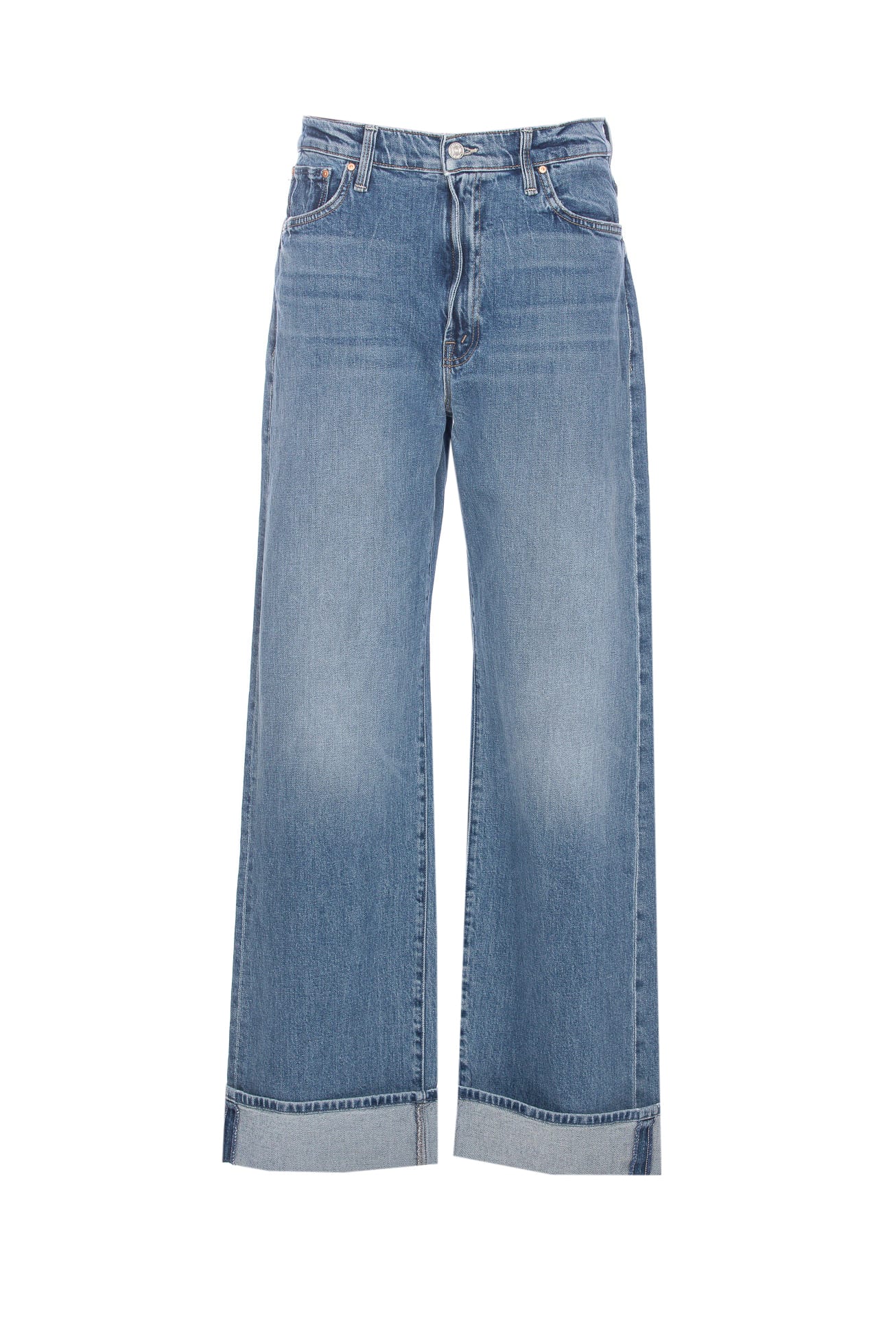 Shop Mother The Dodger Skimp Jeans In Blue