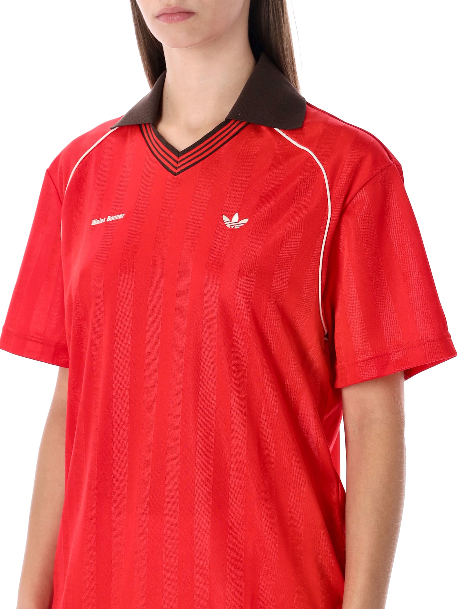 Adidas Originals Adidas X Wales Bonner Adidas X Wales Bonner Knitted Football T-shirt In Red