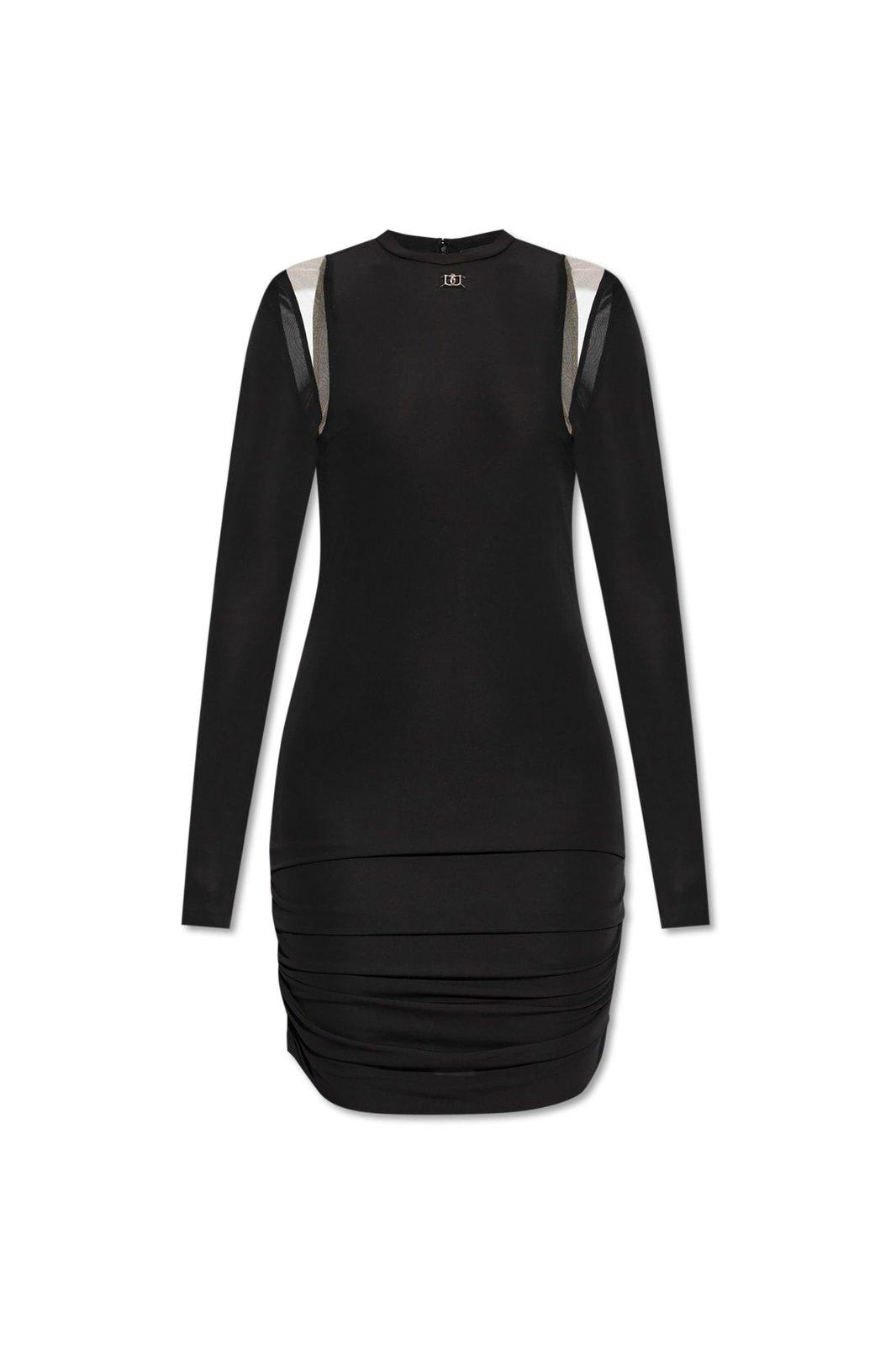 Logo Detailed Long-sleeved Mini Dress