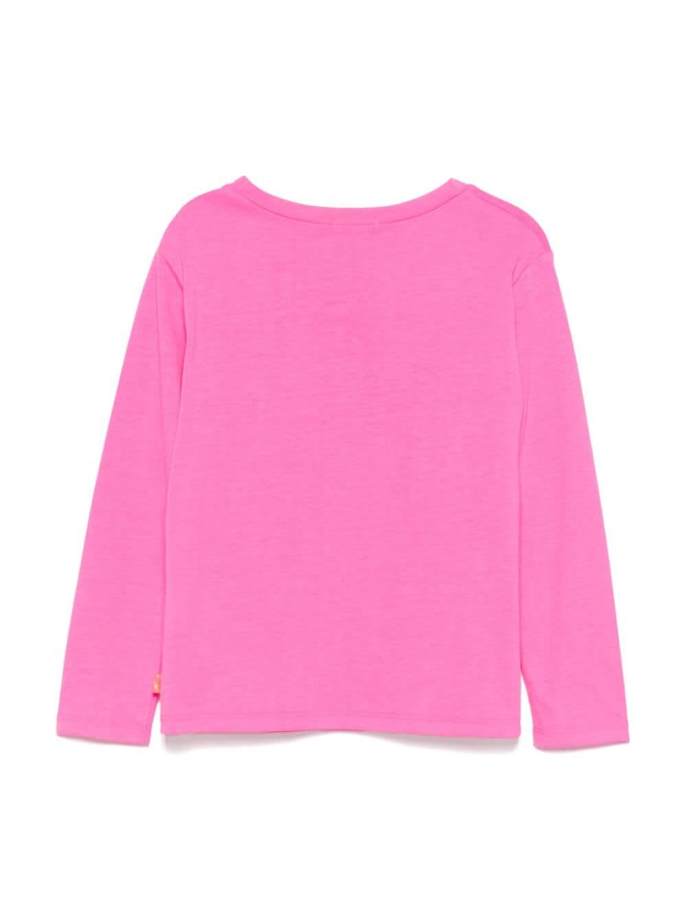 Shop Billieblush Long Sleeve T-shirt In Pink