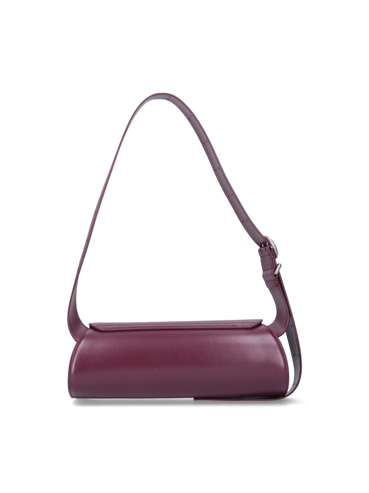 Jil Sander Small Rectangular Shoulder Bag With Adjustable Strap In Burgundy