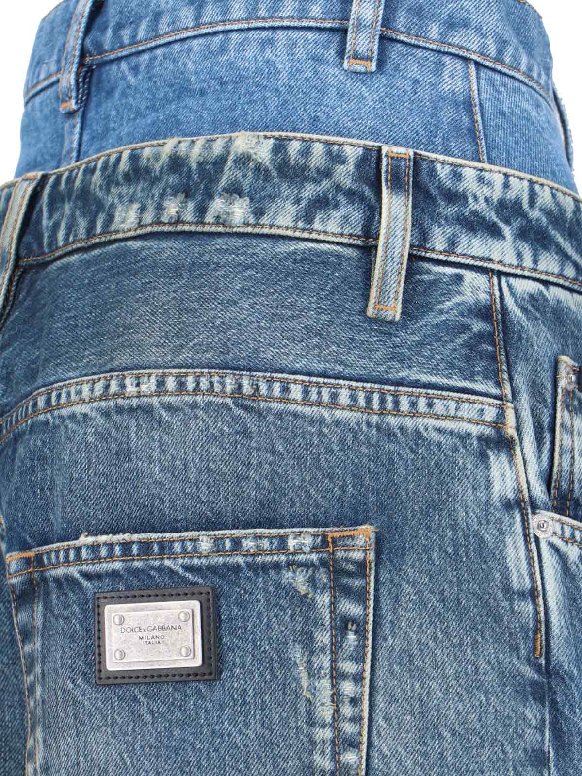 Dolce & Gabbana Wide-leg Jeans With 5 Pockets In Blue