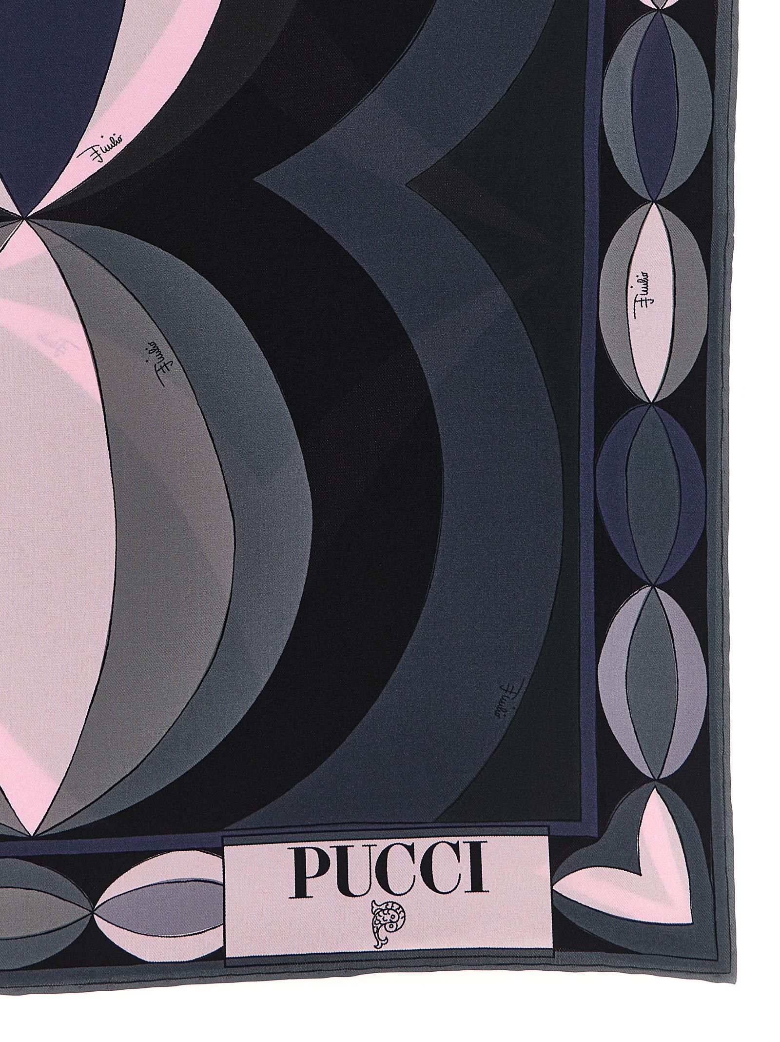Pucci Patterned Scarf Scarves And Foulards Multicolor In Multi