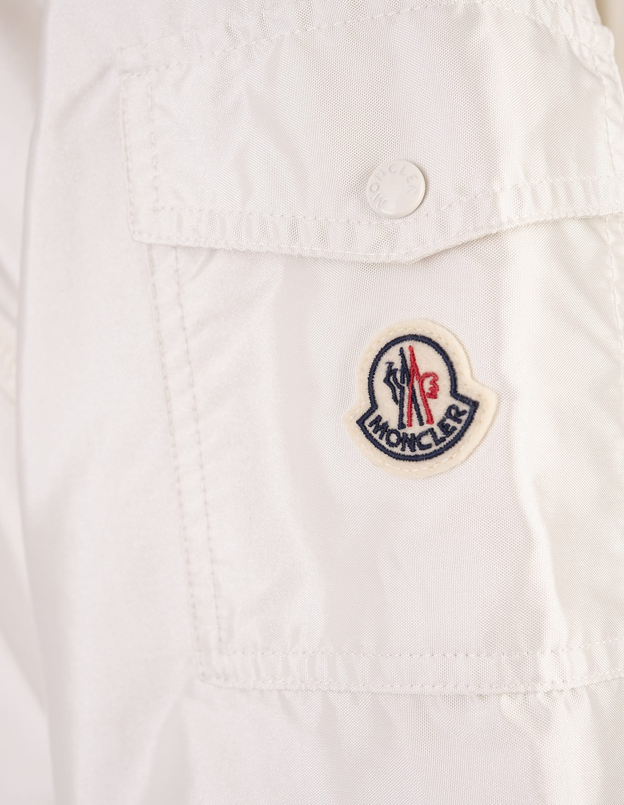 Shop Moncler White Hemar Parka Jacket