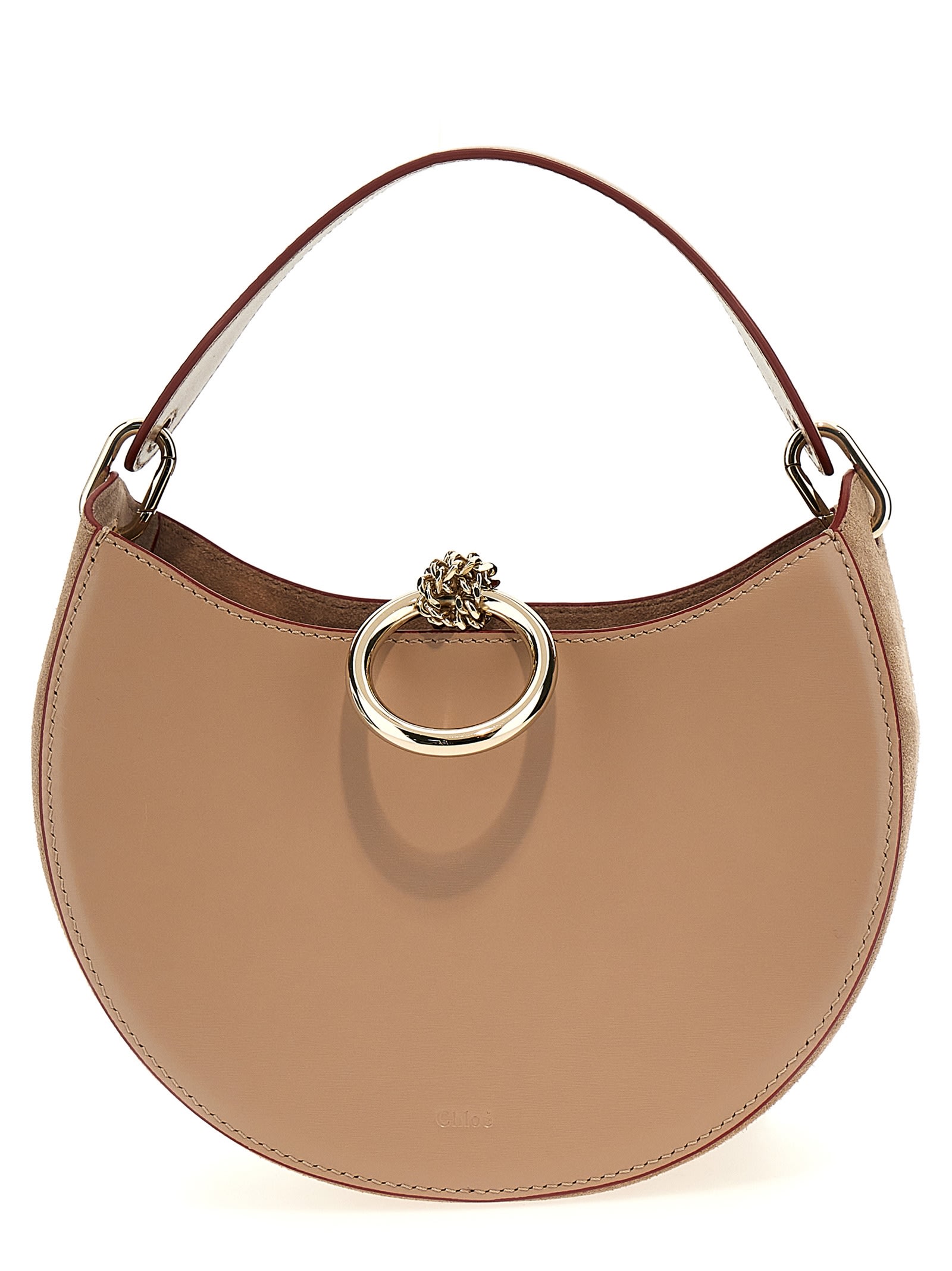 Shop Chloé Arlene Handbag In Beige