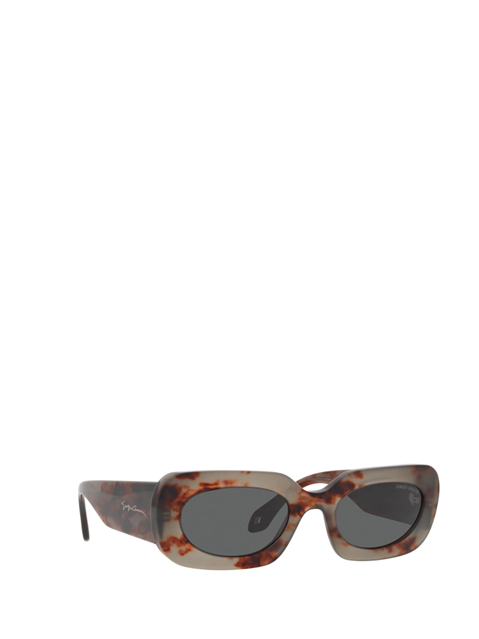 Shop Giorgio Armani Ar8182 Grey Havana Sunglasses