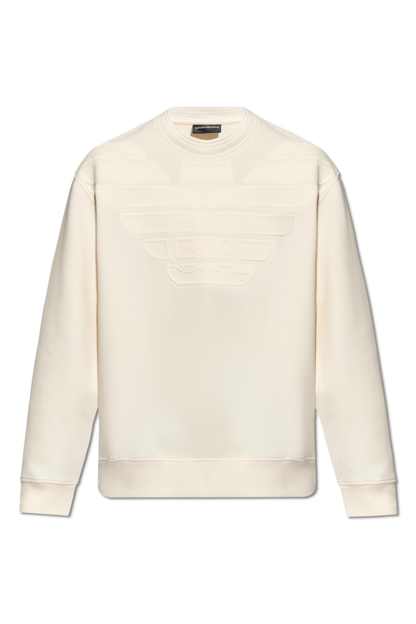 Shop Emporio Armani Sweatshirt With Logo In White