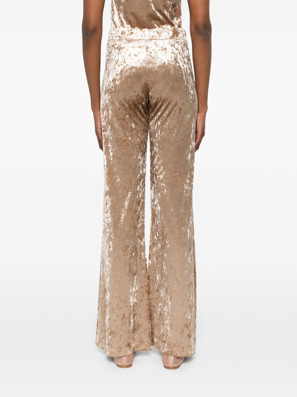 Forte Forte Velvet High-waisted Trousers In Neutral