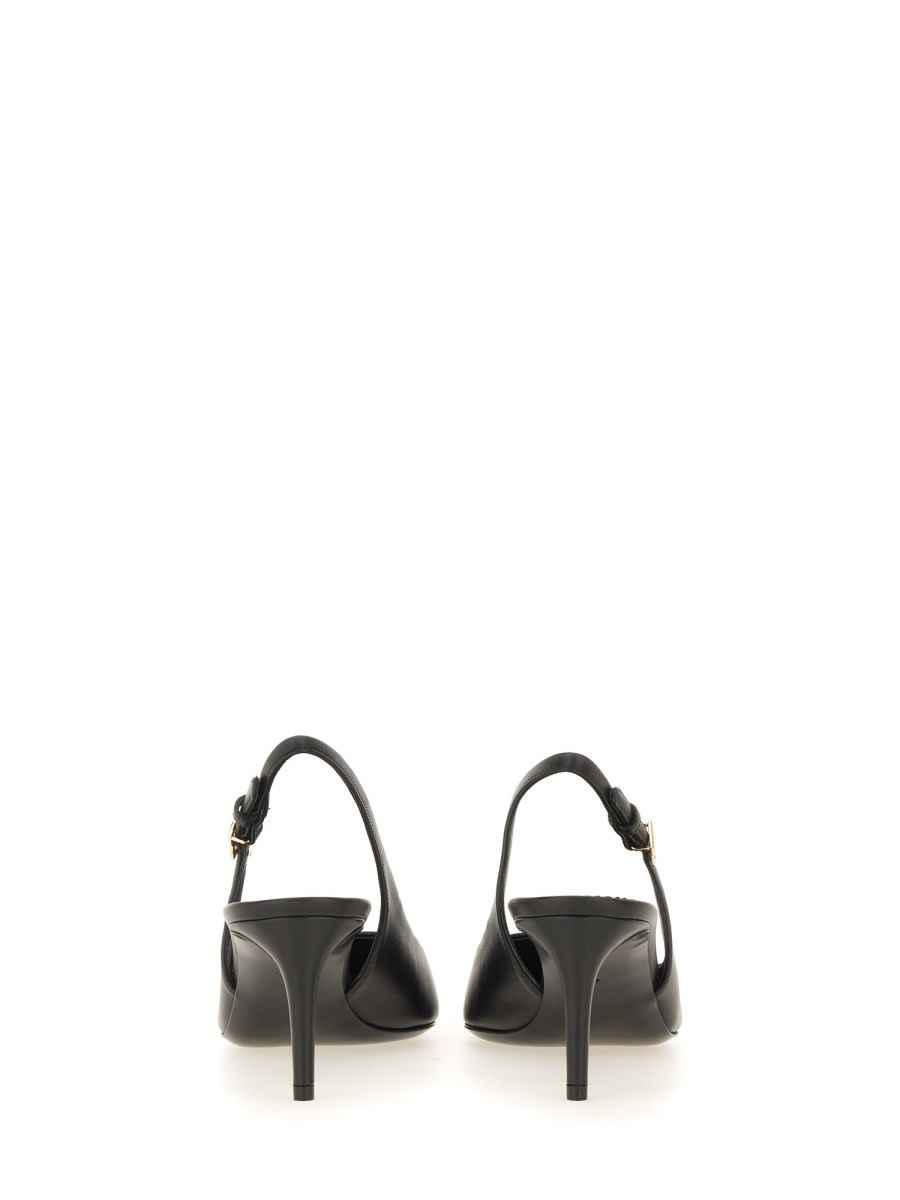 Shop Dolce & Gabbana Slingback With Logo In Black