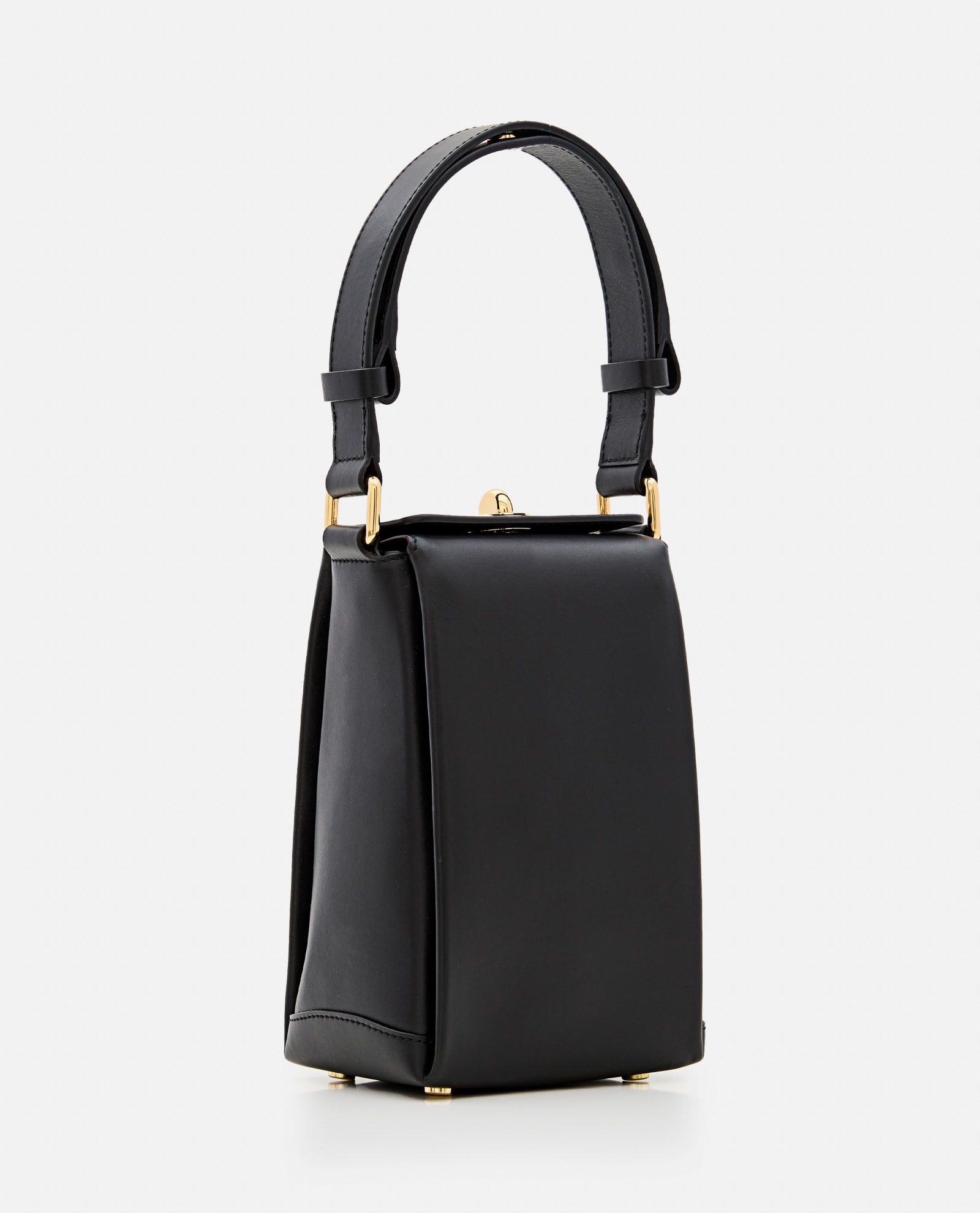 Shop Plan C Leather Handbag In Black