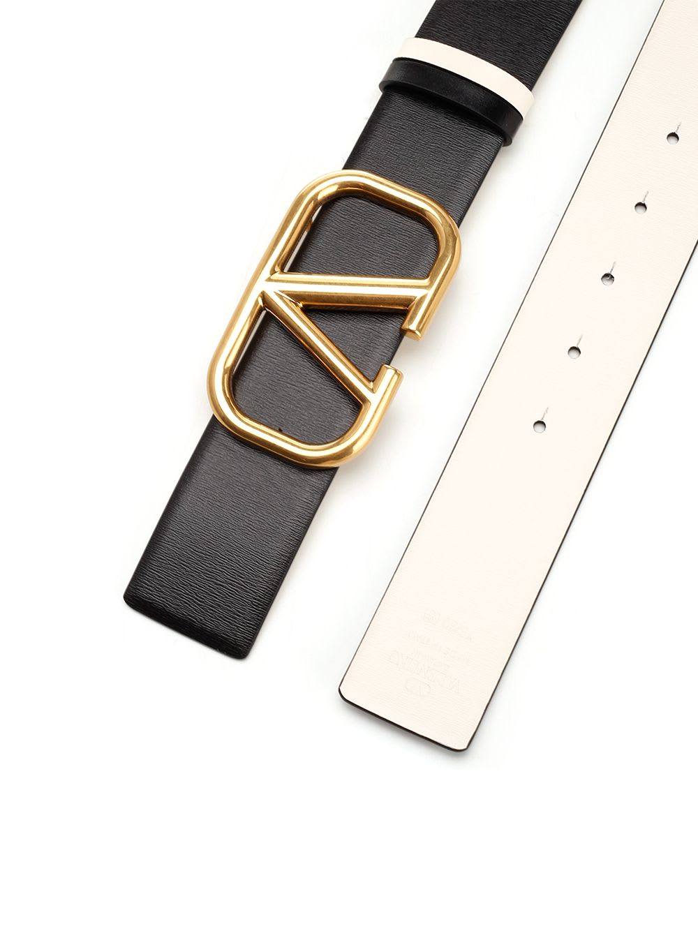 Shop Valentino V Logo Reversible Belt In Black