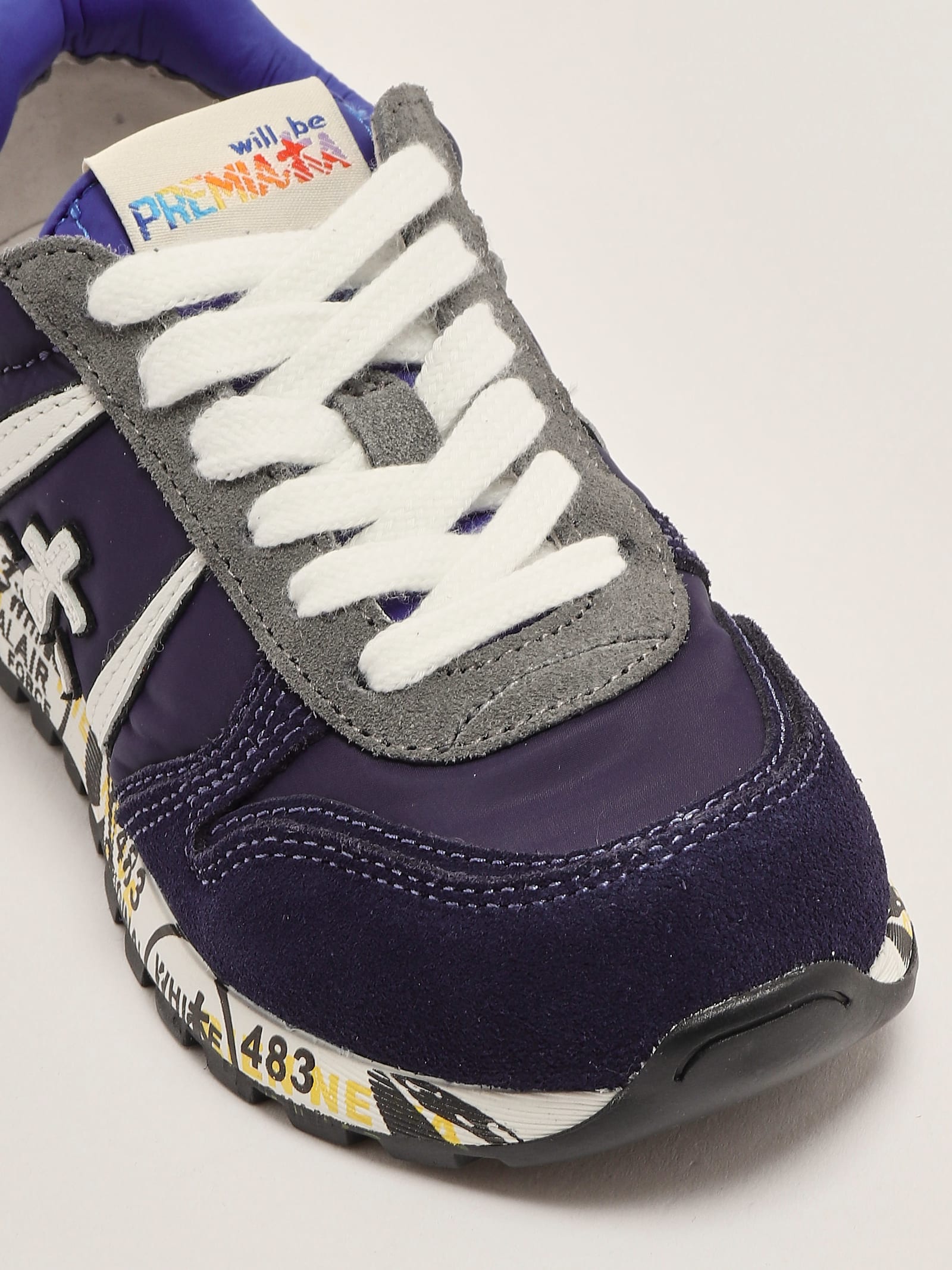 Premiata Teen Sky Low Top Sneakers In Blue