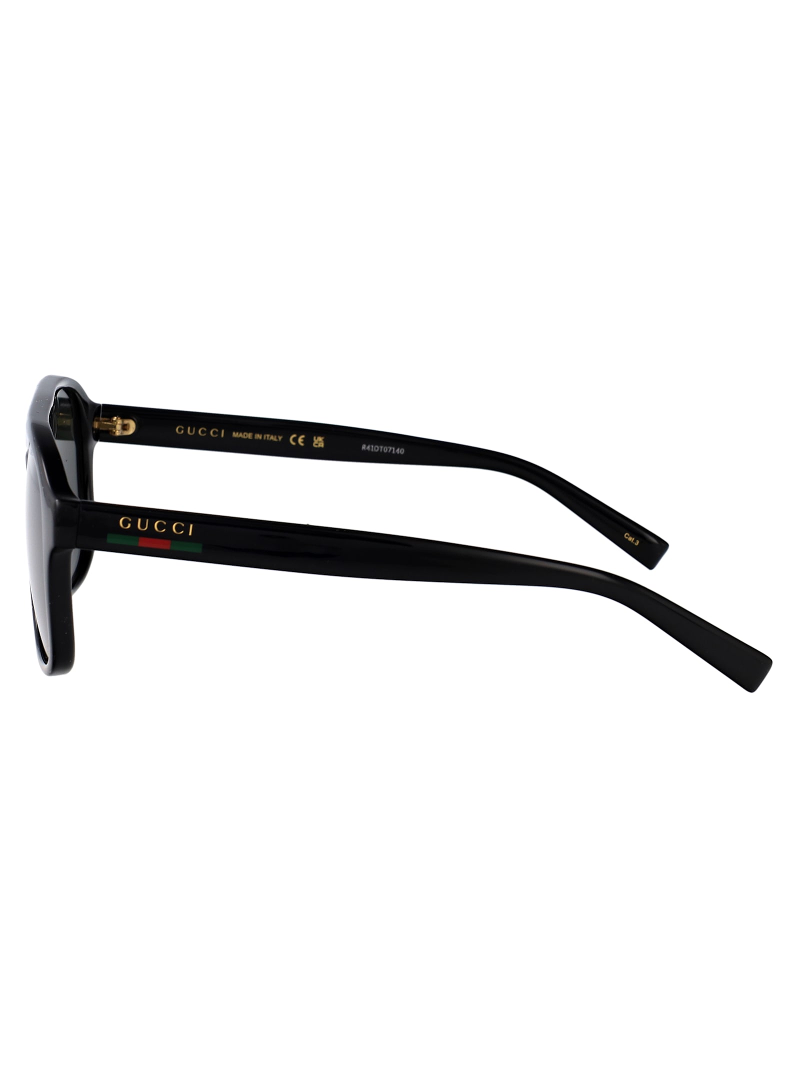 Gucci Black-black-grey Injectate Sunglasses In Multi