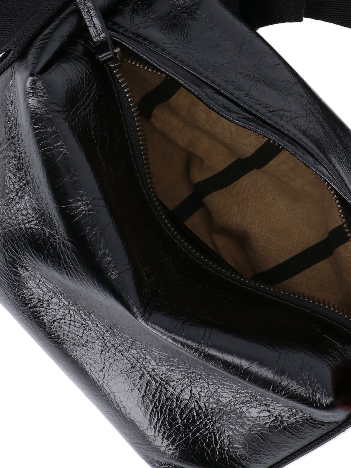 Uma Wang Logo Shoulder Bag In Black