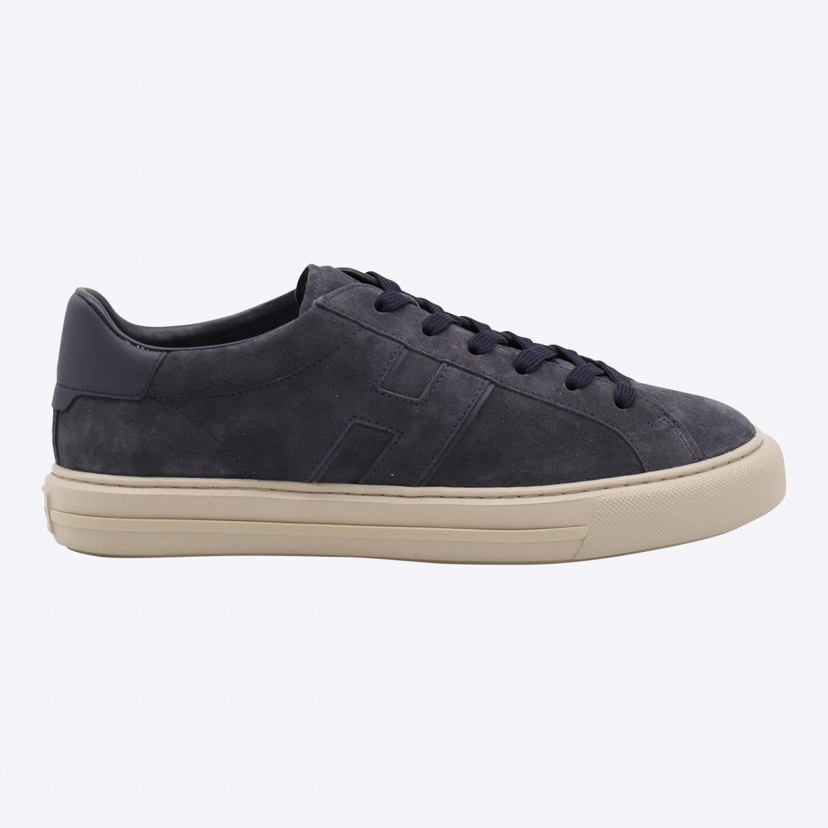 Hogan H691 Lace-up Sneakers With Embossed Branding And Memory Foam Insole In Blue