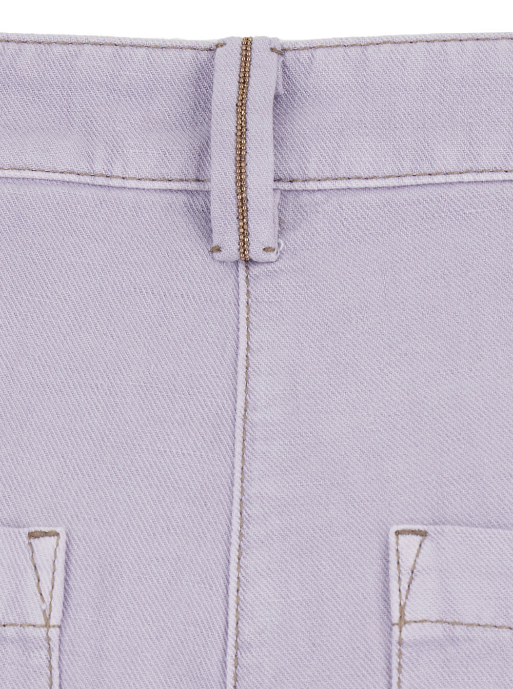 Brunello Cucinelli Violet Pants With Monil Detail On The Loop And Wide Leg In Cotton And Linen Blend Woman In Violet