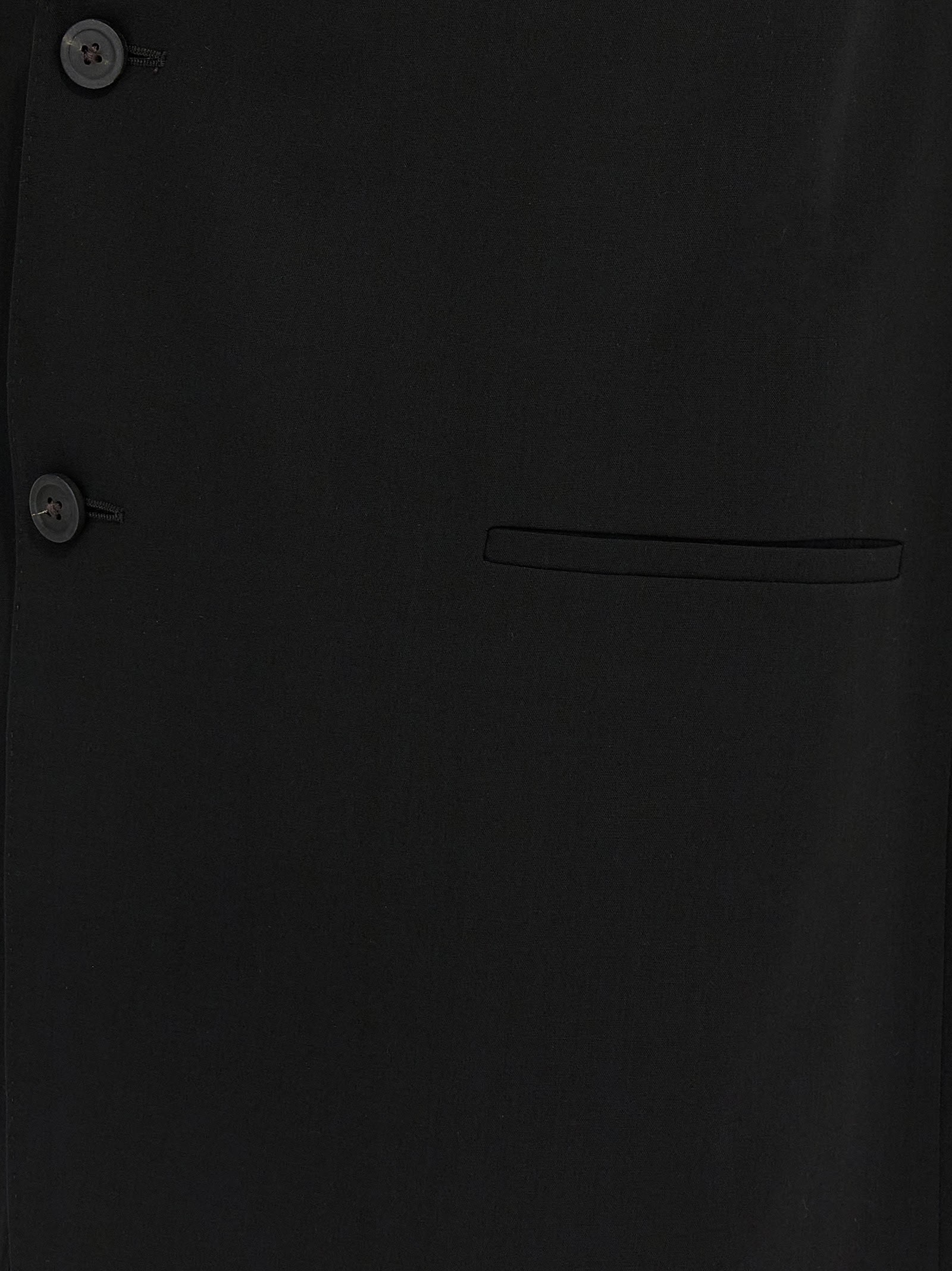 Rick Owens Tailored Sl Sleeveless Jacket With Back Belt
