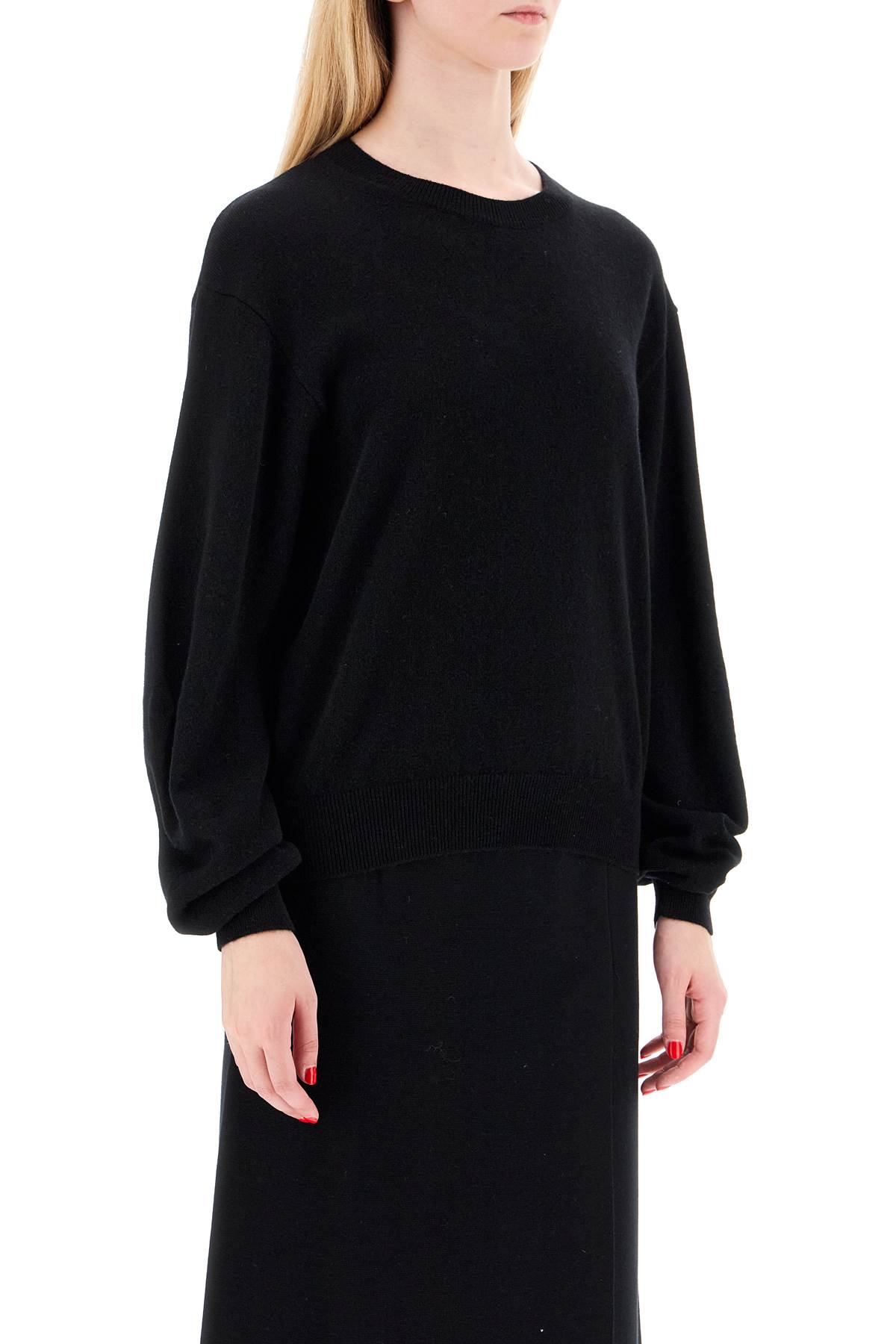 Shop Mrz Wool And Cashmere Blend Pul In Nero (black)