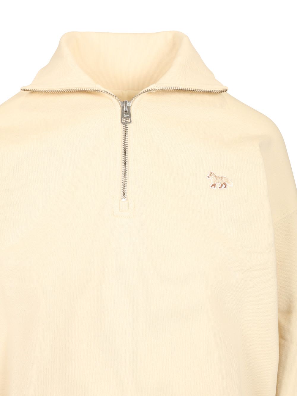 Shop Maison Kitsuné Half Zip Sweatshirt