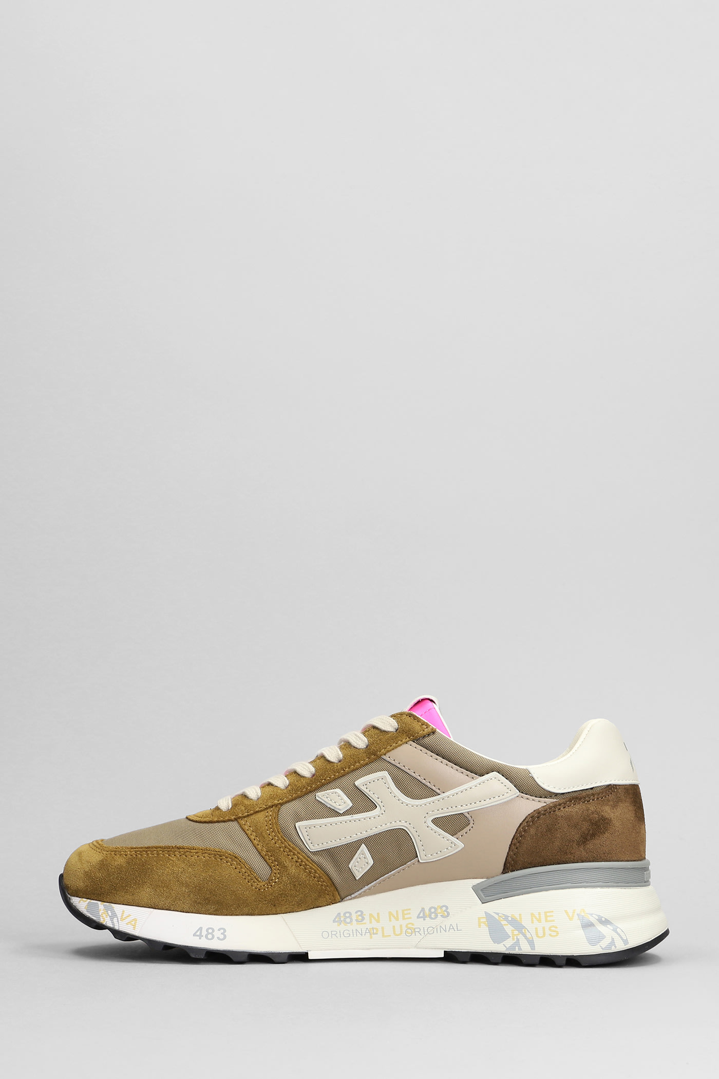 Shop Premiata Mick Sneakers In Leather Color Suede And Fabric