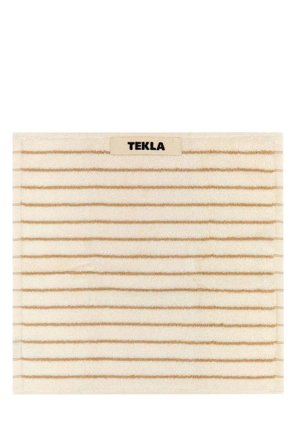 Shop Tekla Embroidered Terry Towel In Beige