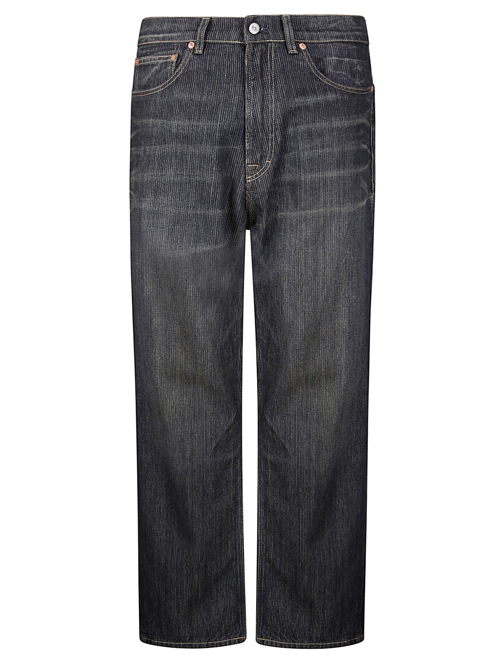 Our Legacy Straight Leg Five-pocket Trousers With Belt Loops In Blue
