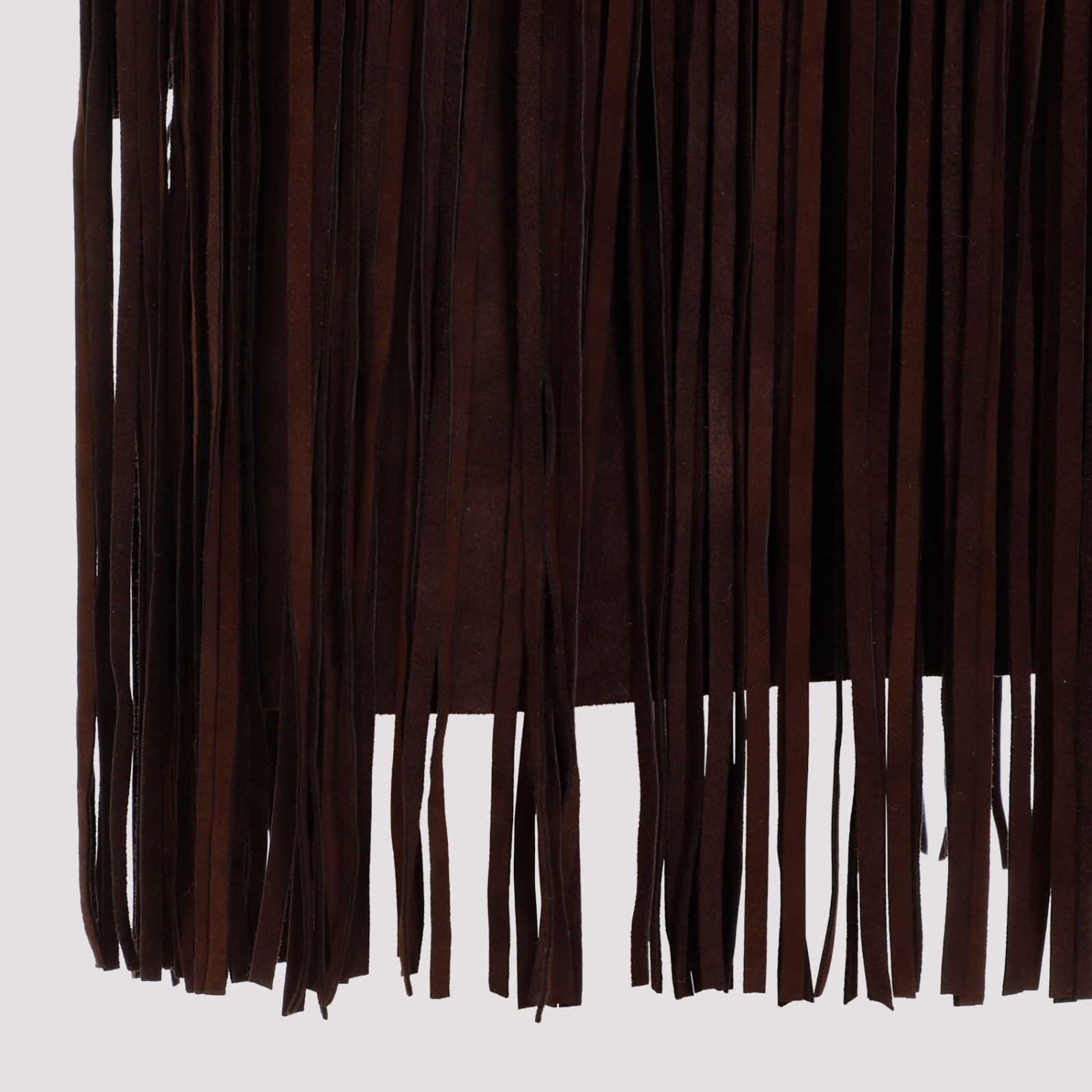 Shop Ralph Lauren Suede Skirt In Mocha