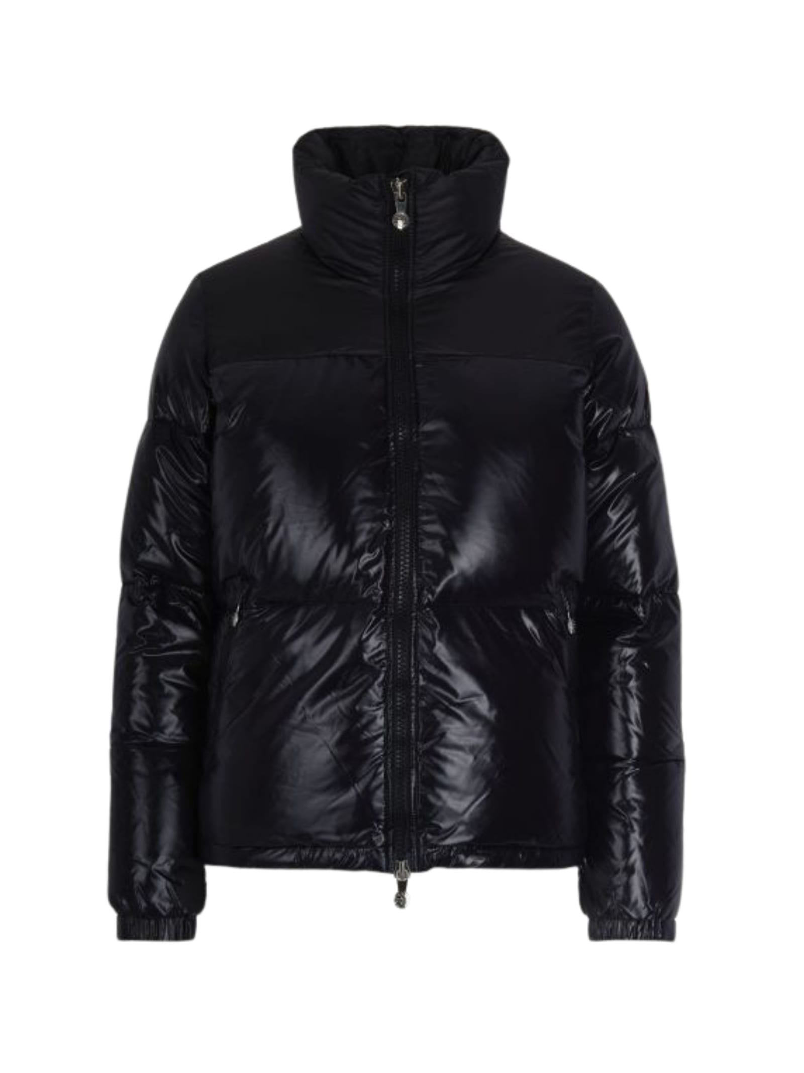 Pyrenex Fitted Puffer Jacket With Shiny Nylon Finish In Black