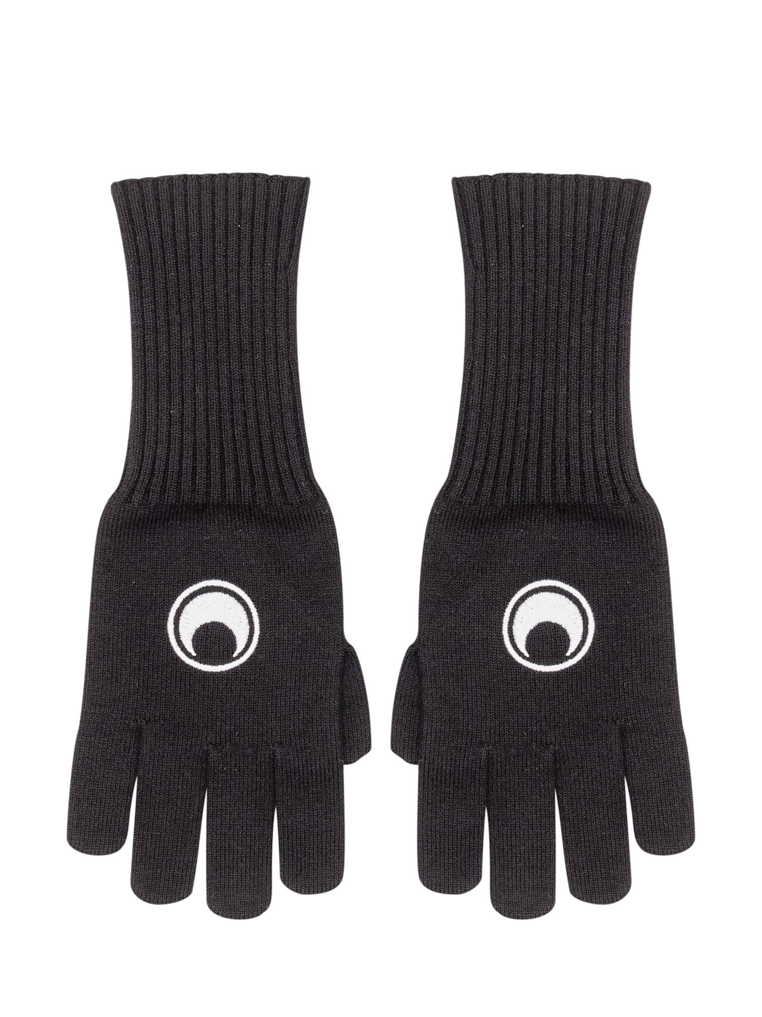 Shop Marine Serre Long Gloves In Black