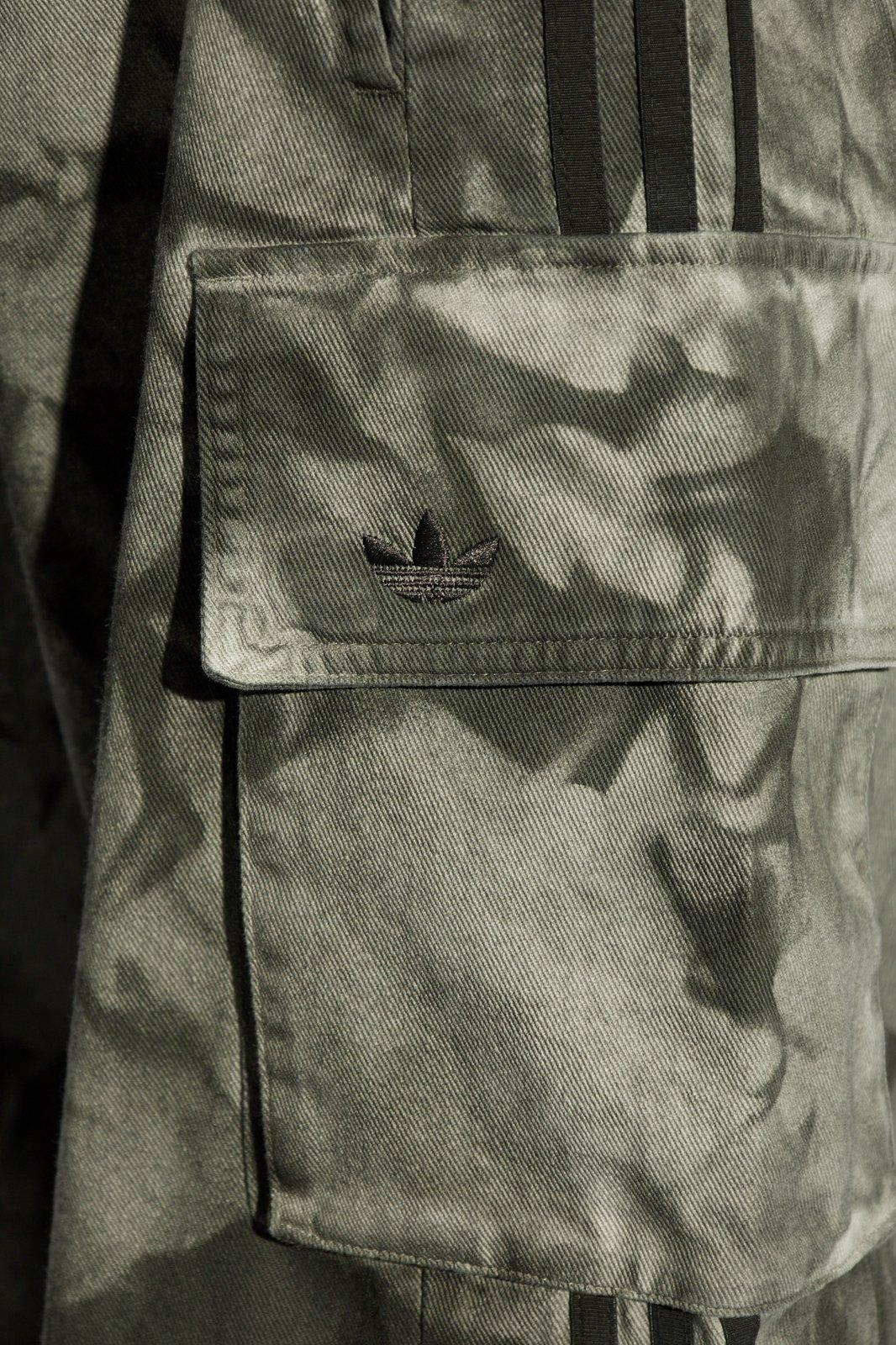 Shop Adidas Originals Premium Xxl Cargo Pants In Carbon/mgsogr