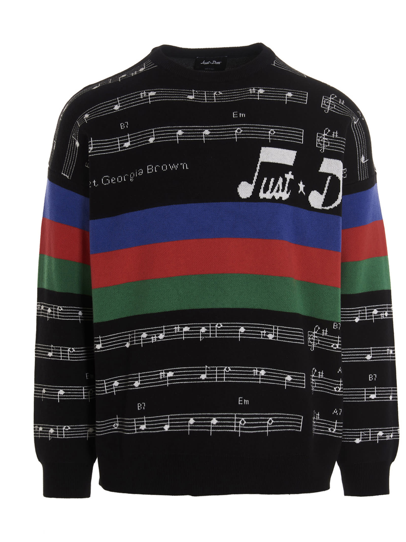 Just Don Music Intarsia Sweater