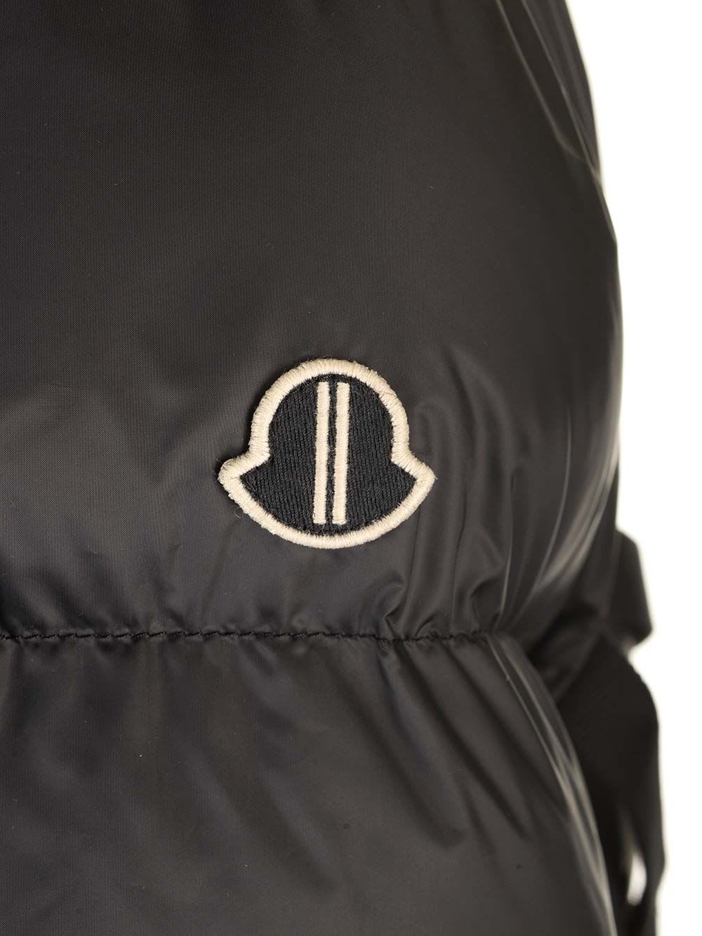 Shop Moncler Genius Gimp Long Down Jacket In Black