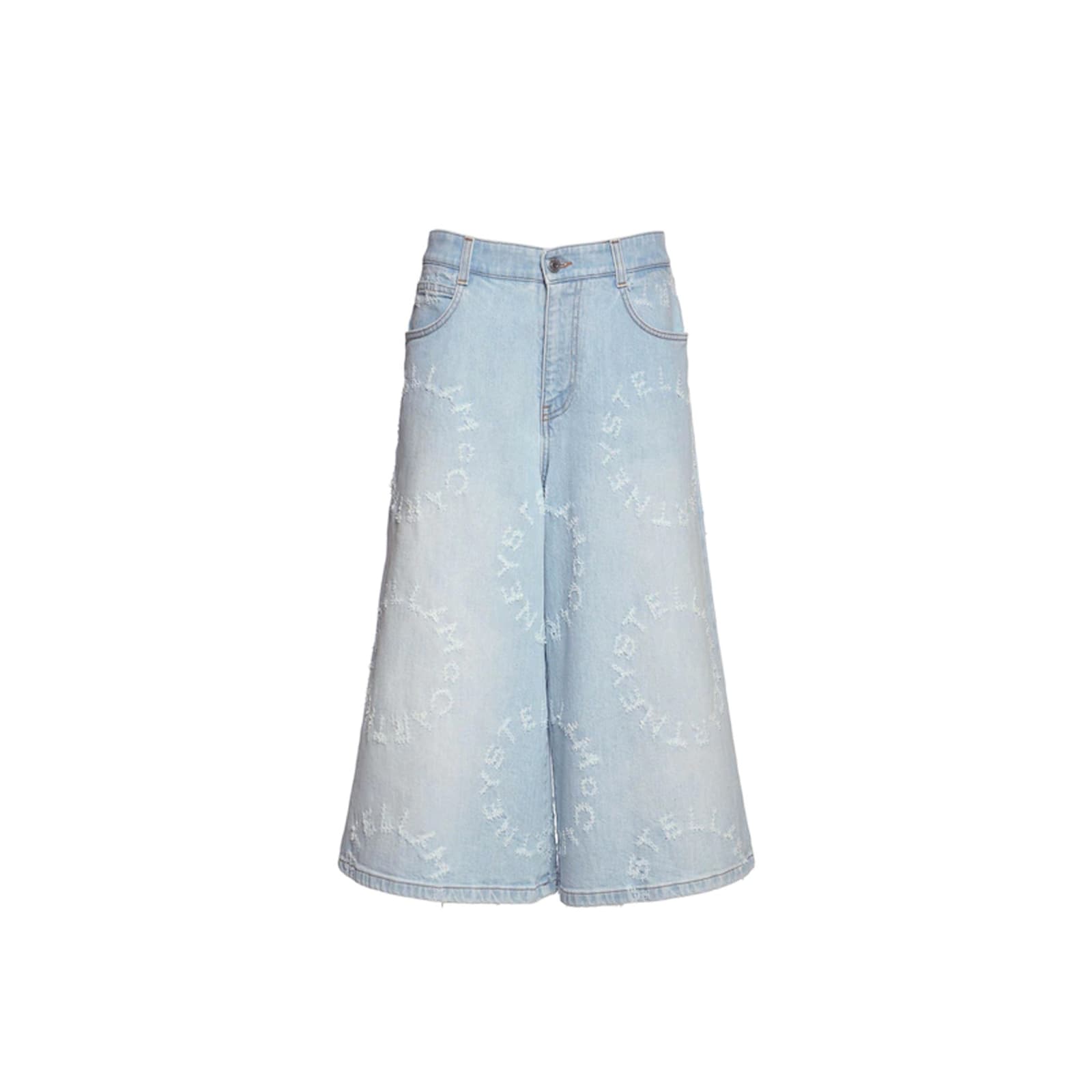 Shop Stella Mccartney Cropped Denim Jeans In Blue