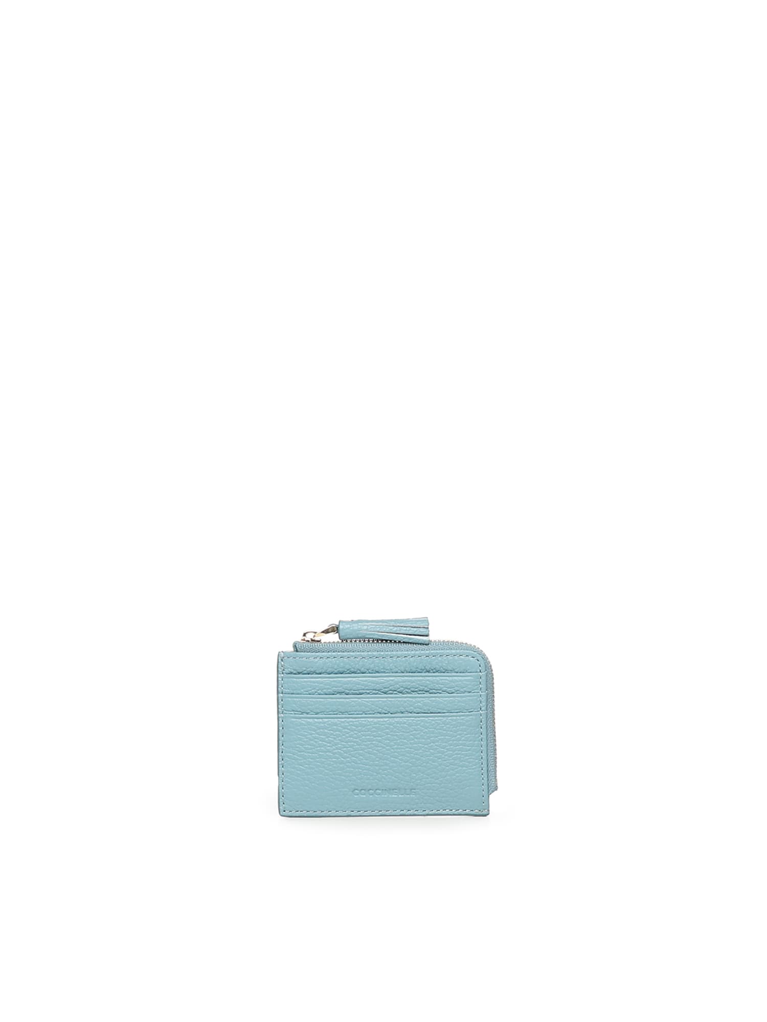 Coccinelle Leather Card Holder In Blue